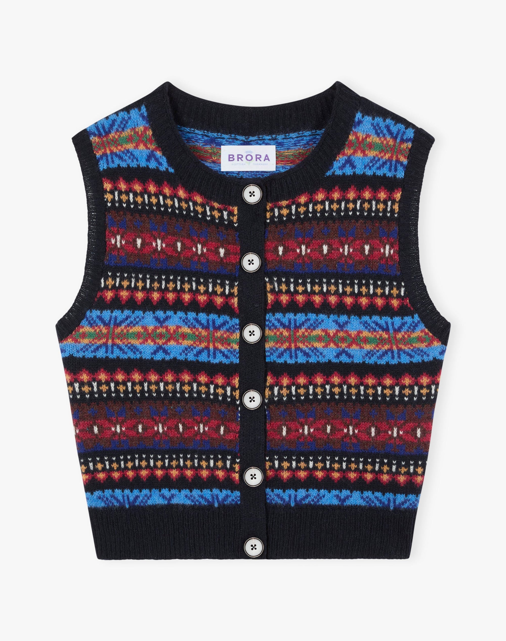Merino Lambswool Fair Isle Waistcoat