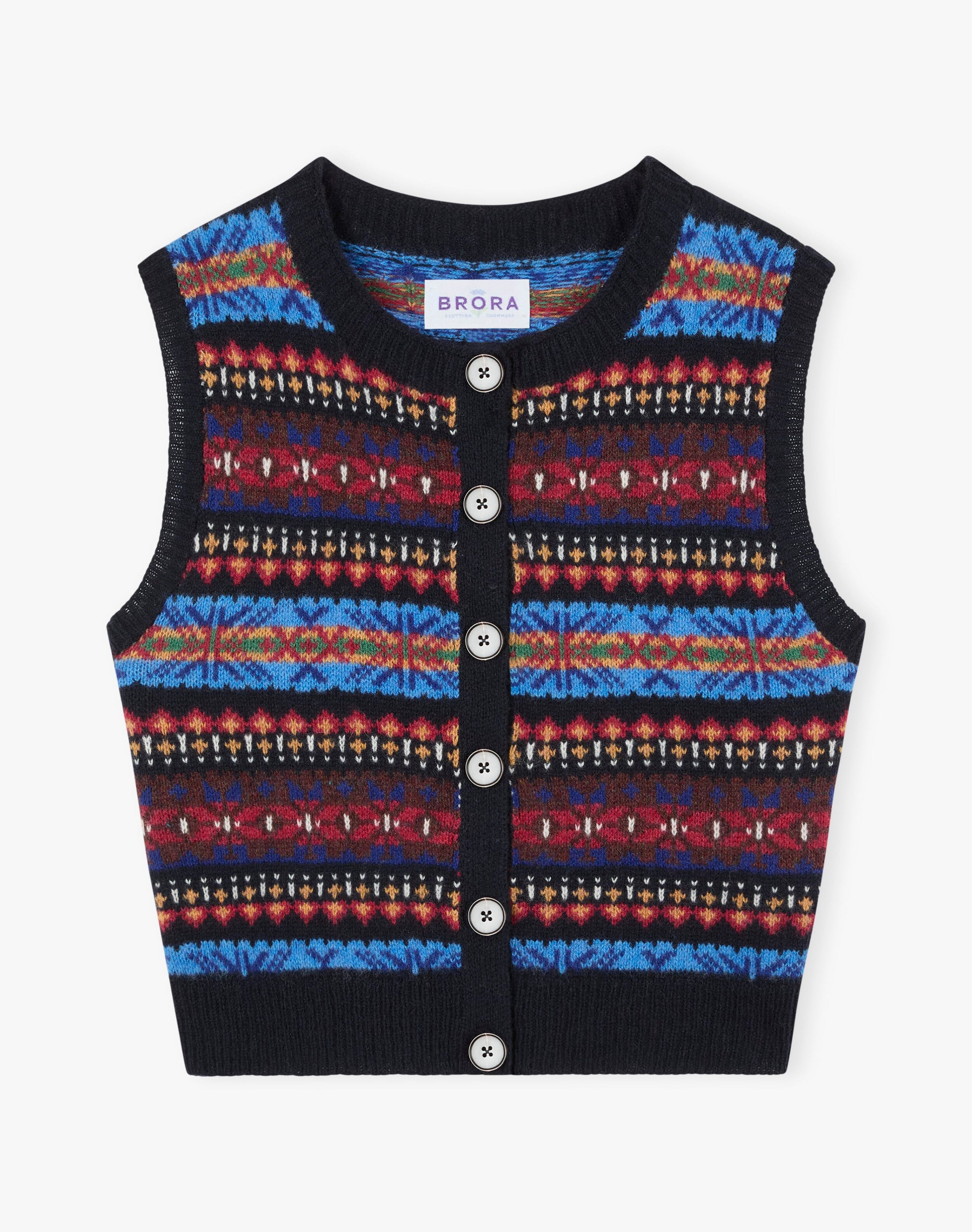 Merino Lambswool Fair Isle Waistcoat