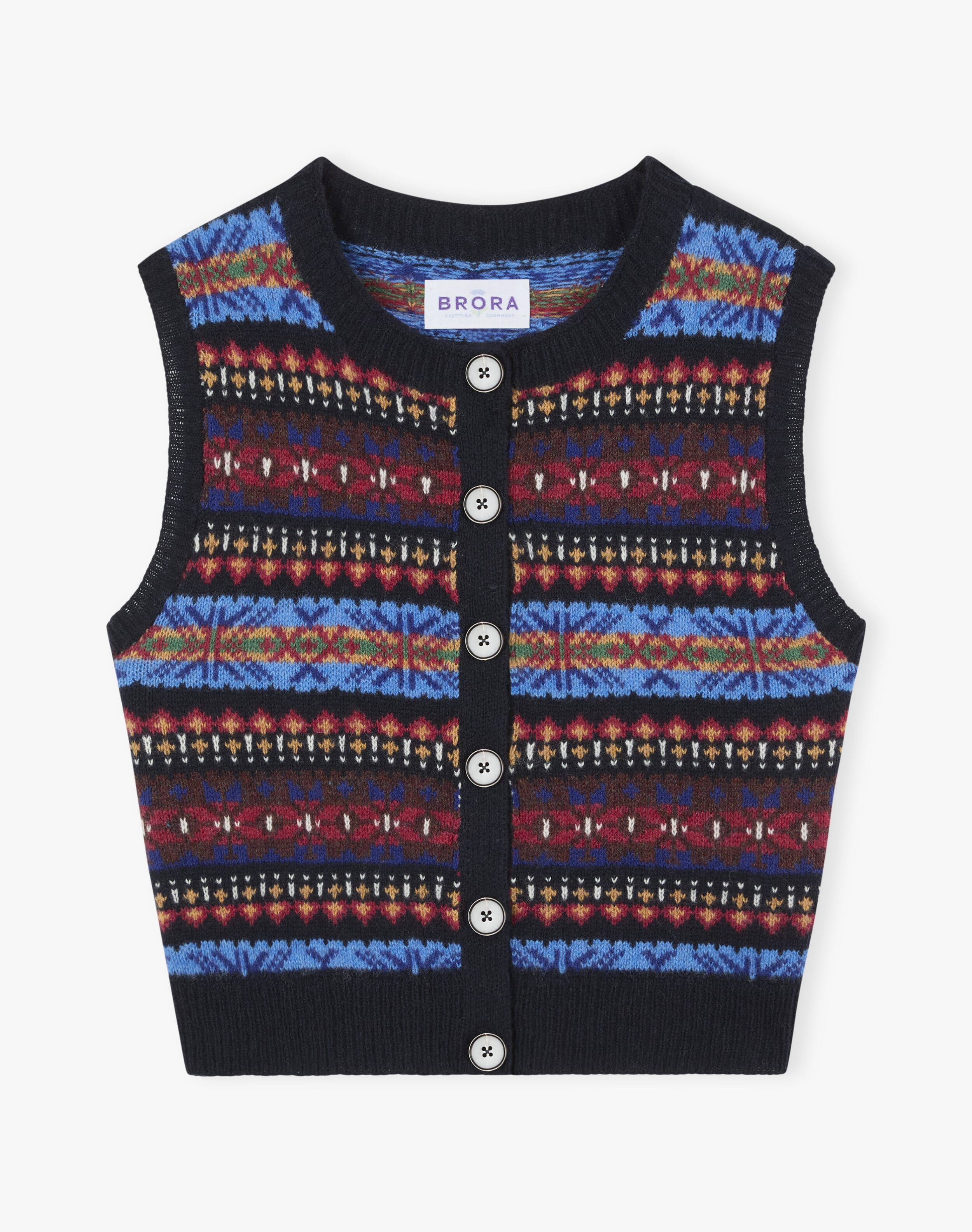 Merino Lambswool Fair Isle Waistcoat