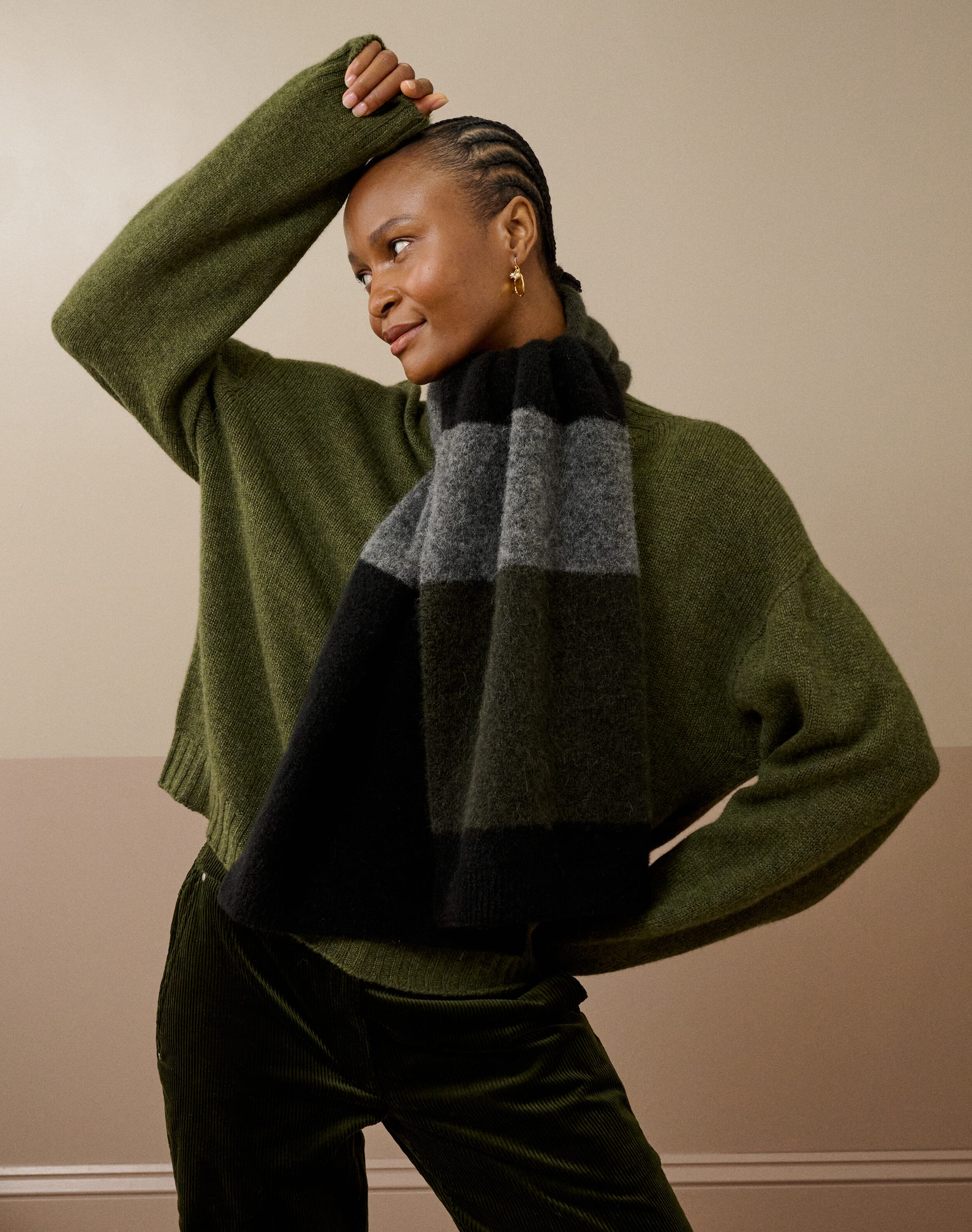 Alpaca Colour Block Scarf