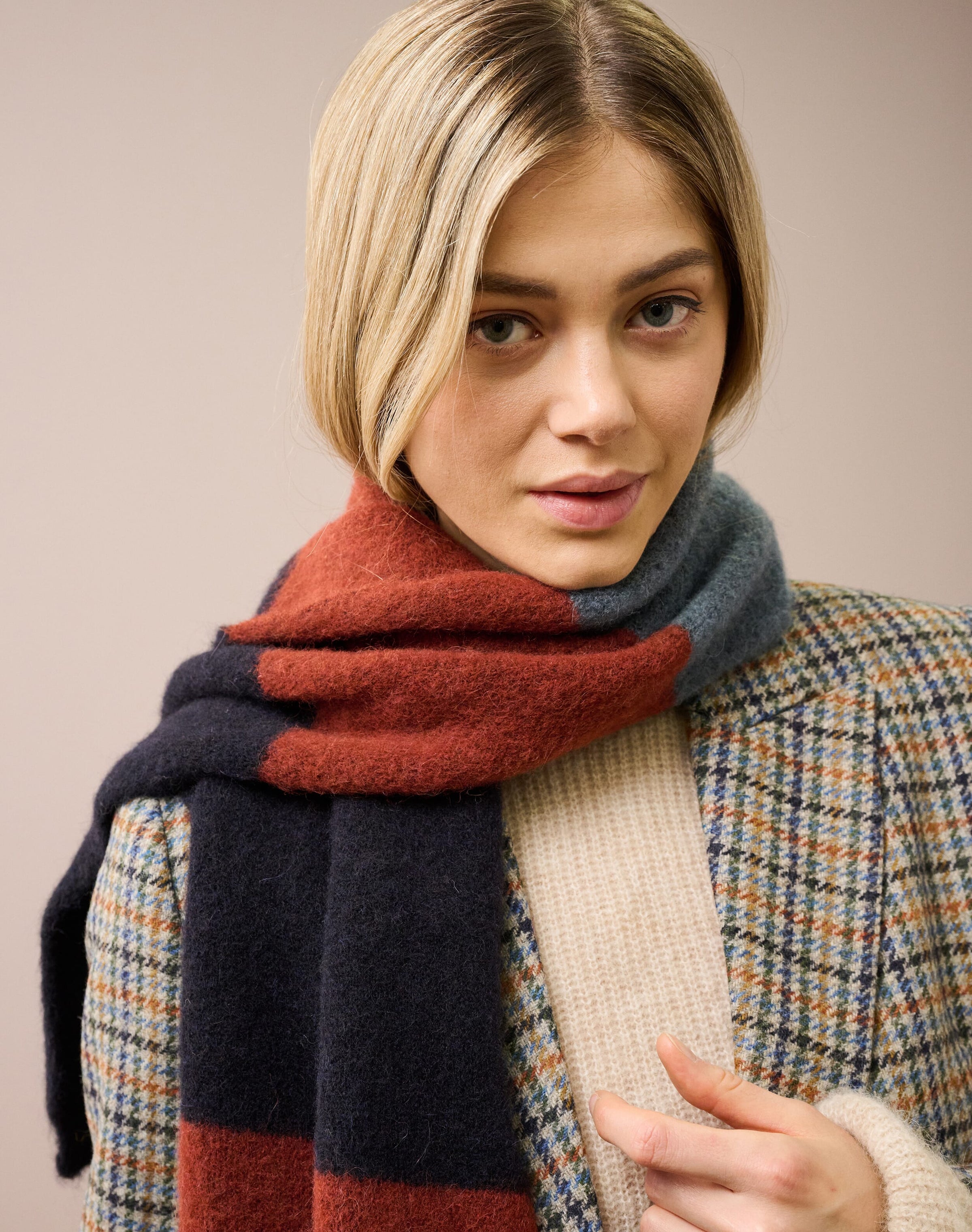 Alpaca Colour Block Scarf