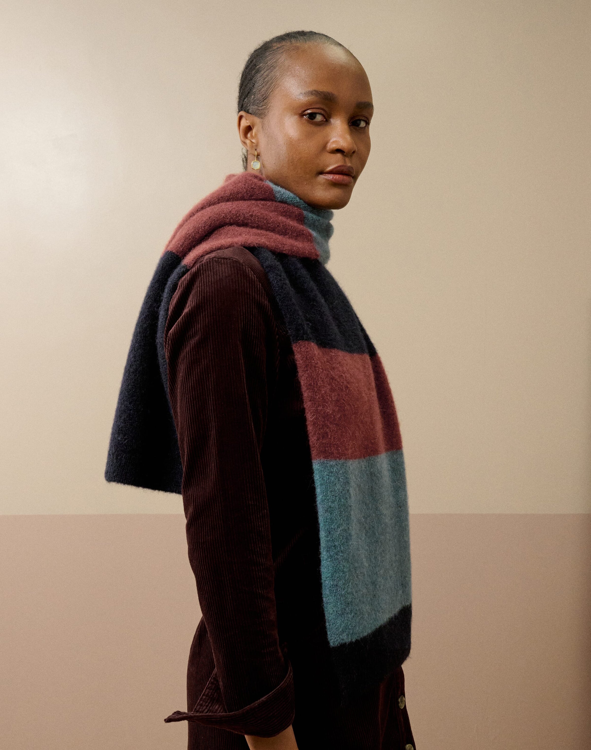 Alpaca Colour Block Scarf