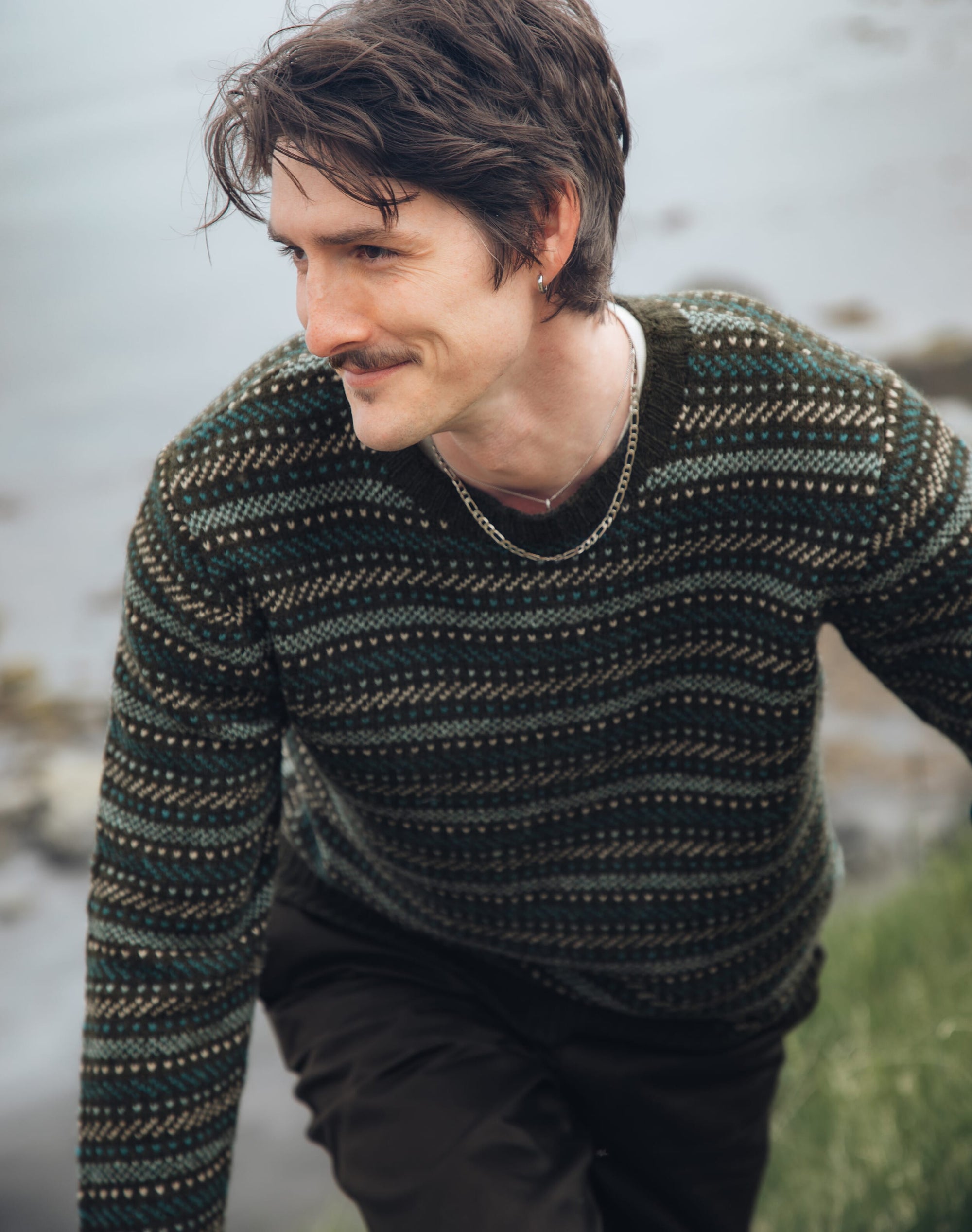Wool Birdseye Stripe Jumper