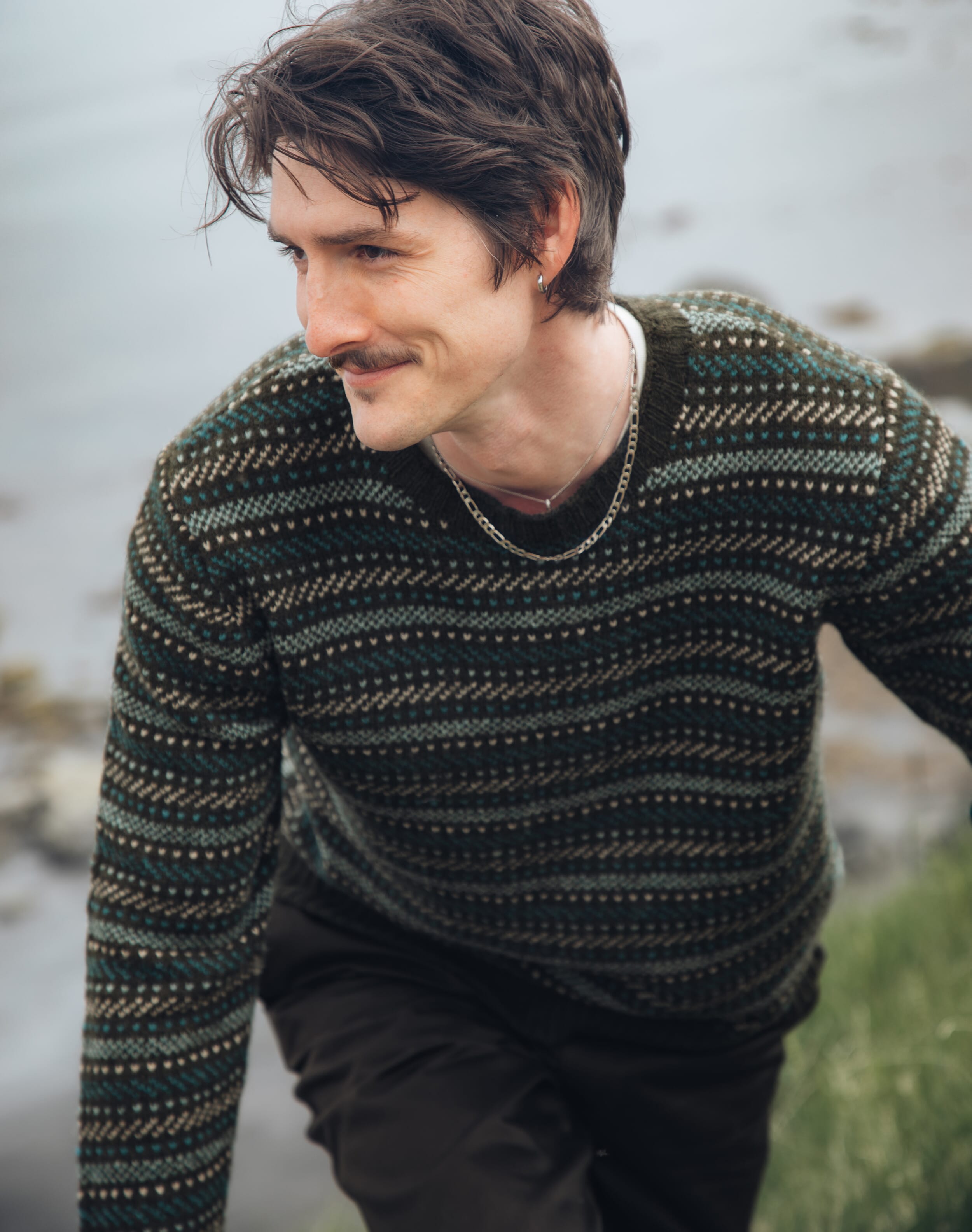 Wool Birdseye Stripe Jumper