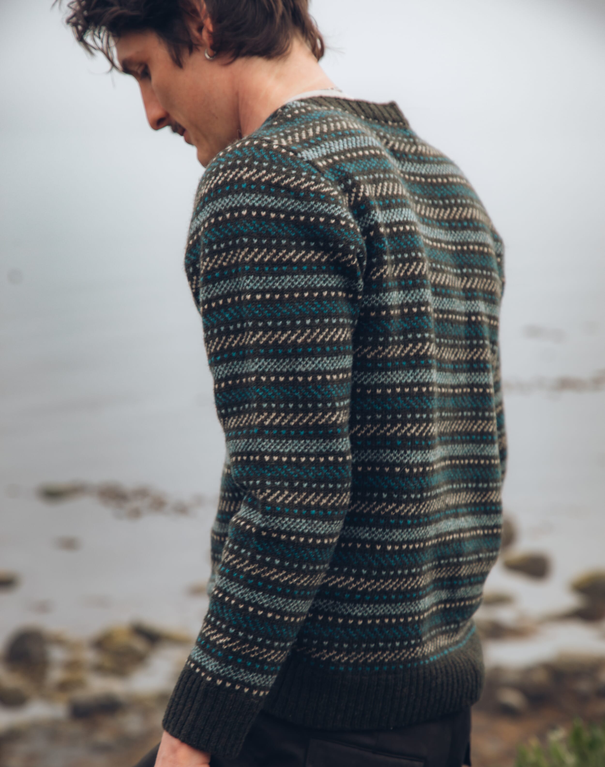 Wool Birdseye Stripe Jumper