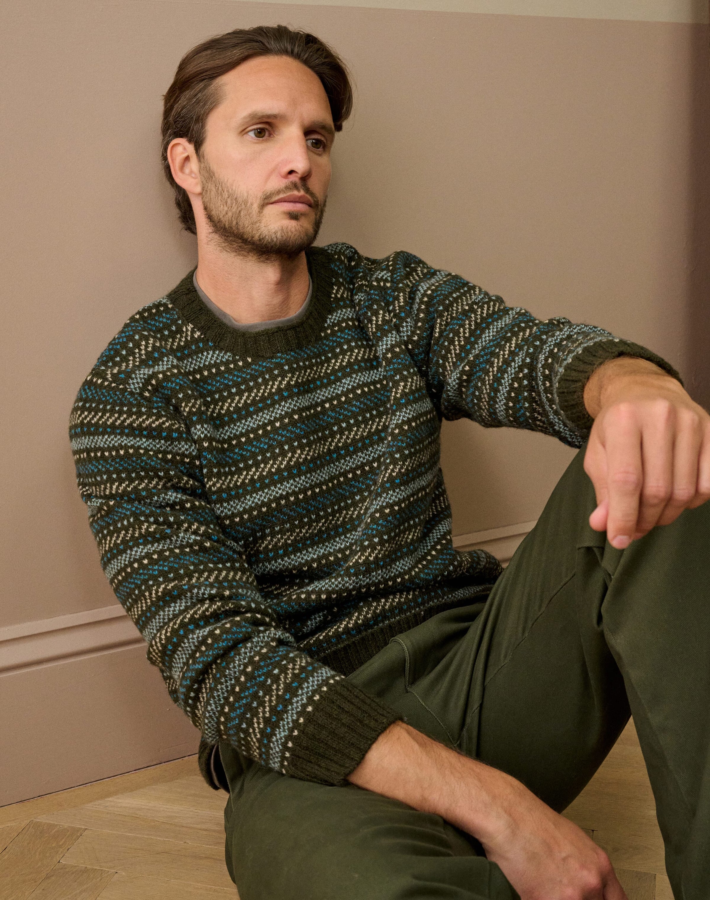 Wool Birdseye Stripe Jumper