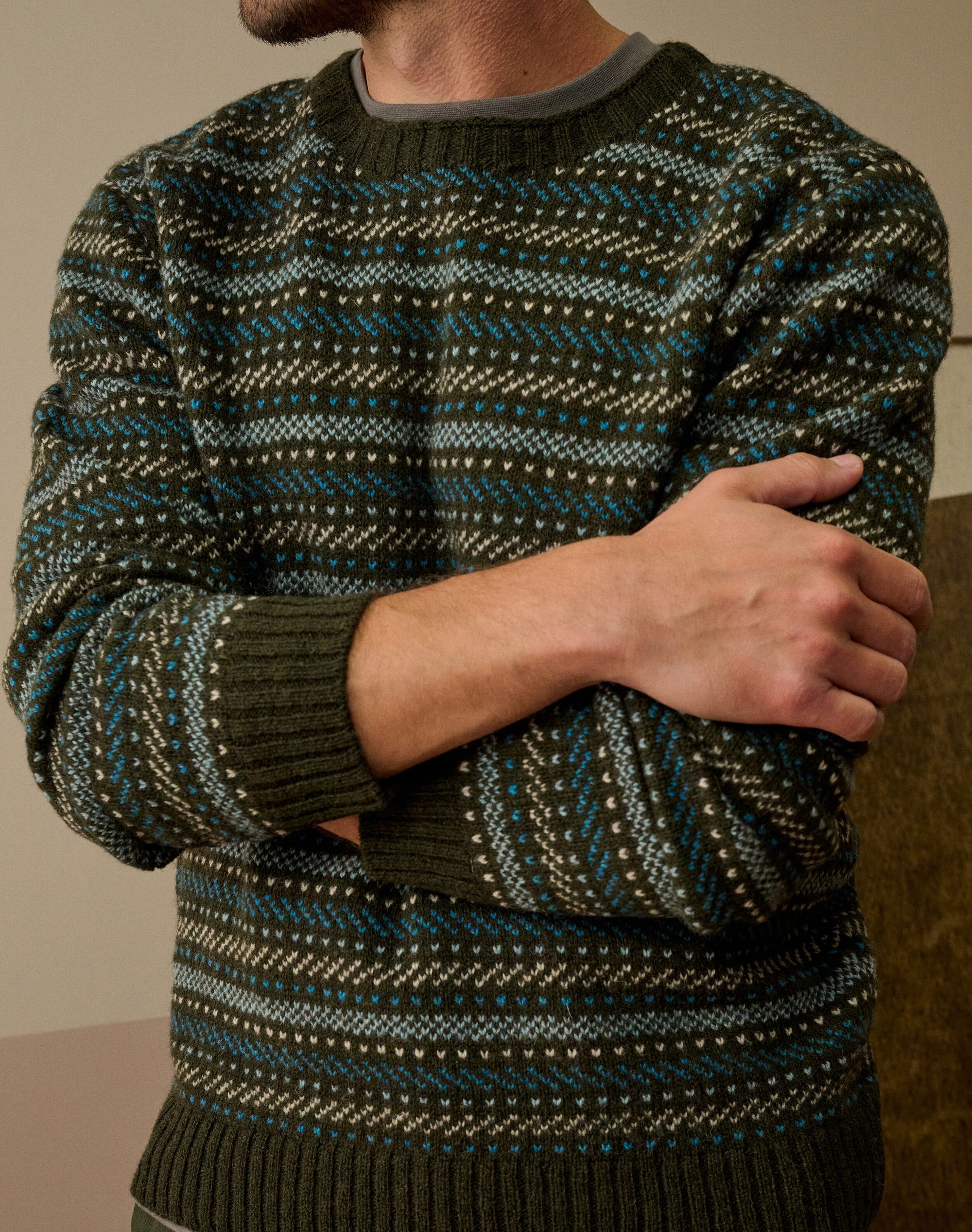 Wool Birdseye Stripe Jumper