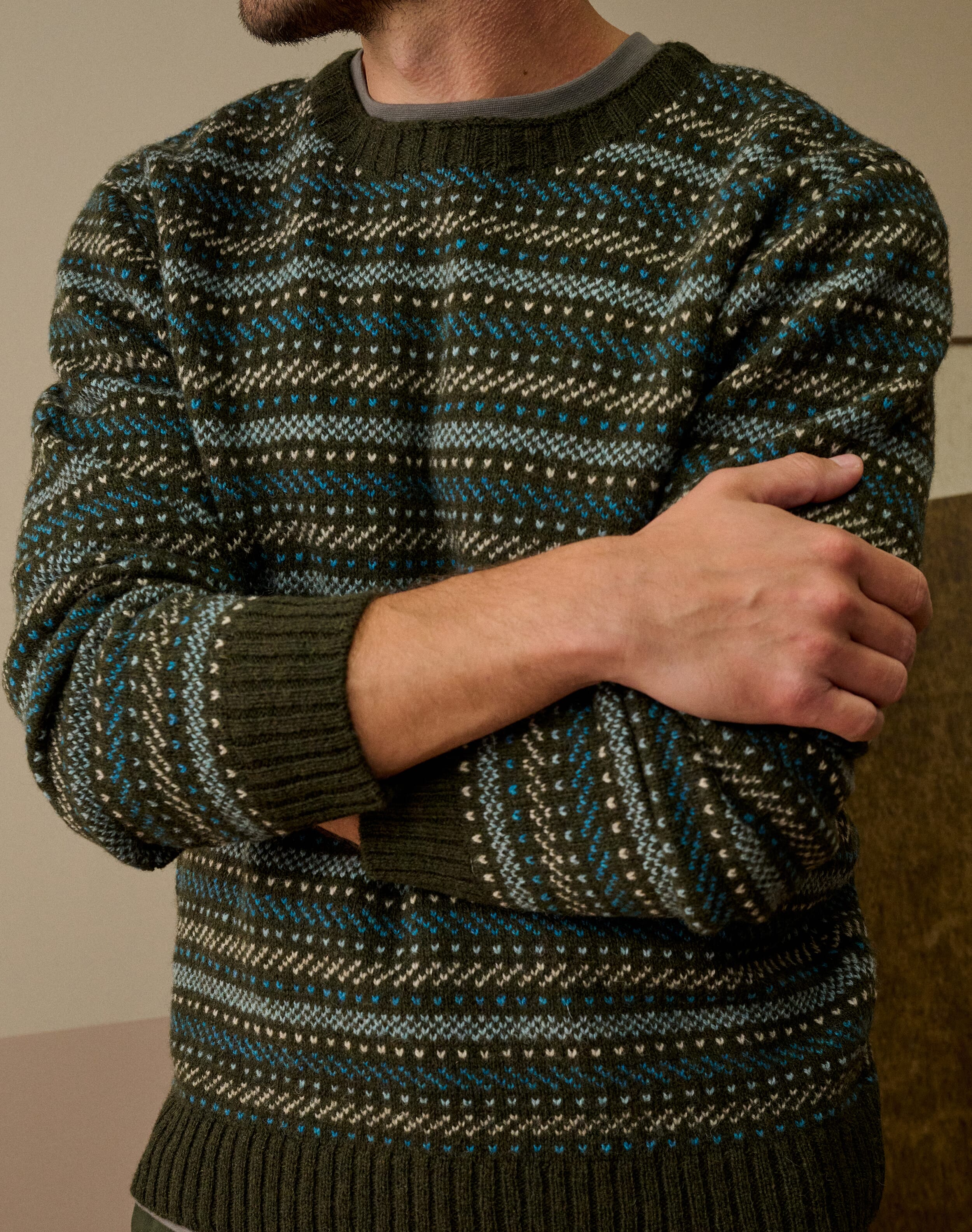 Wool Birdseye Stripe Jumper