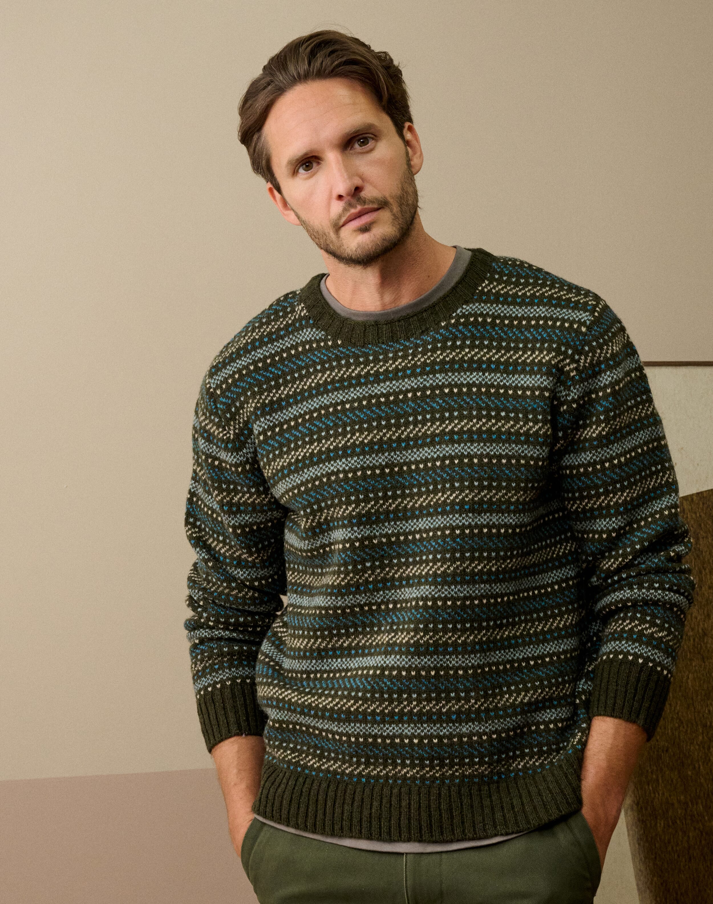 Wool Birdseye Stripe Jumper