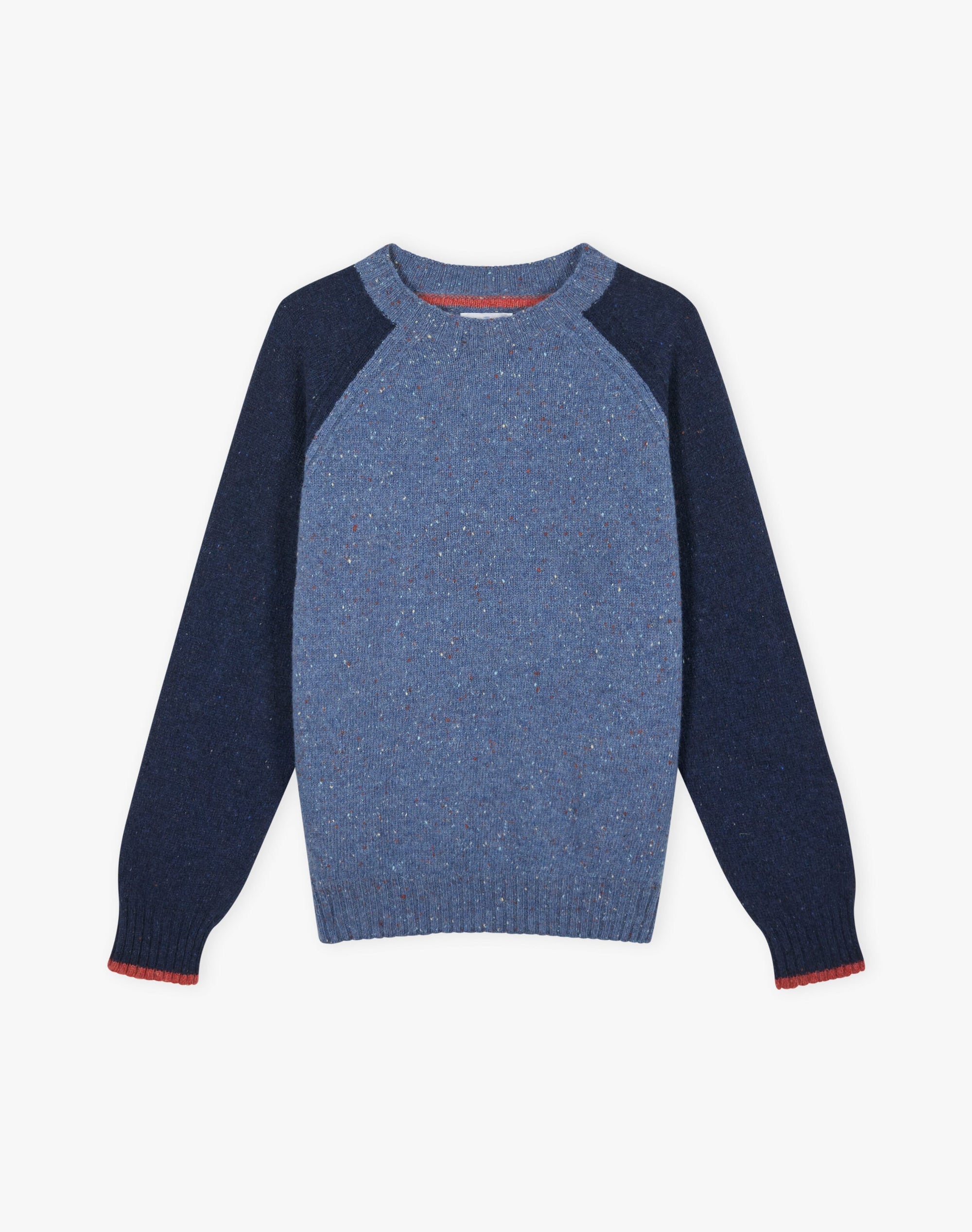 Wool Donegal Colour Block Jumper