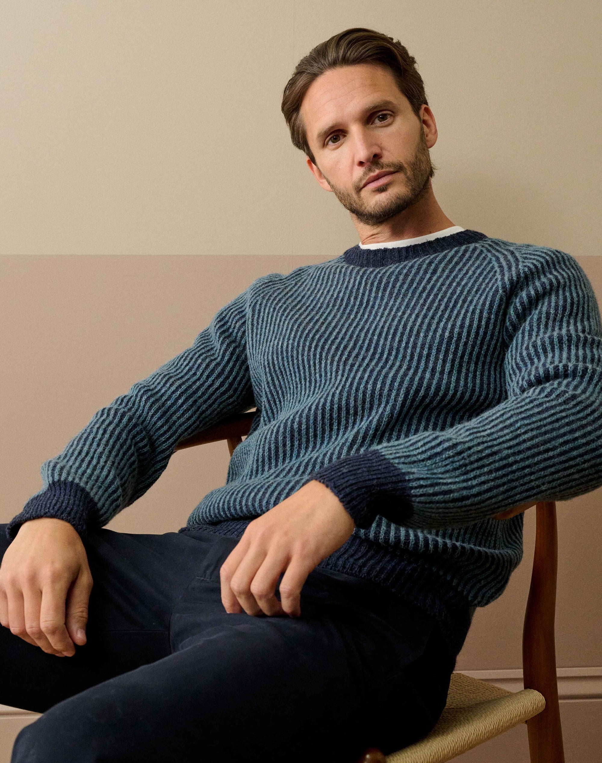 Wool Plated Rib Jumper