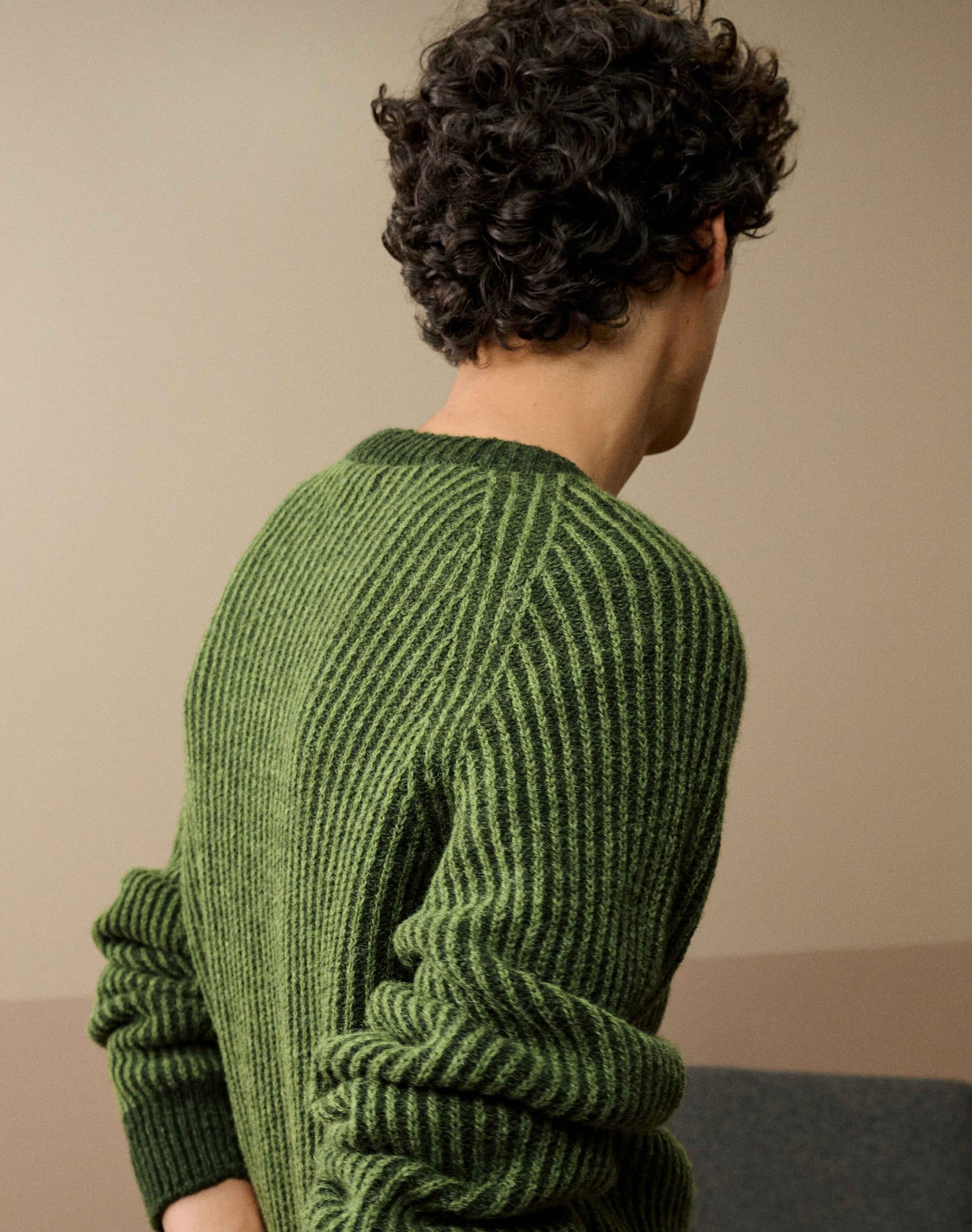 Wool Plated Rib Jumper