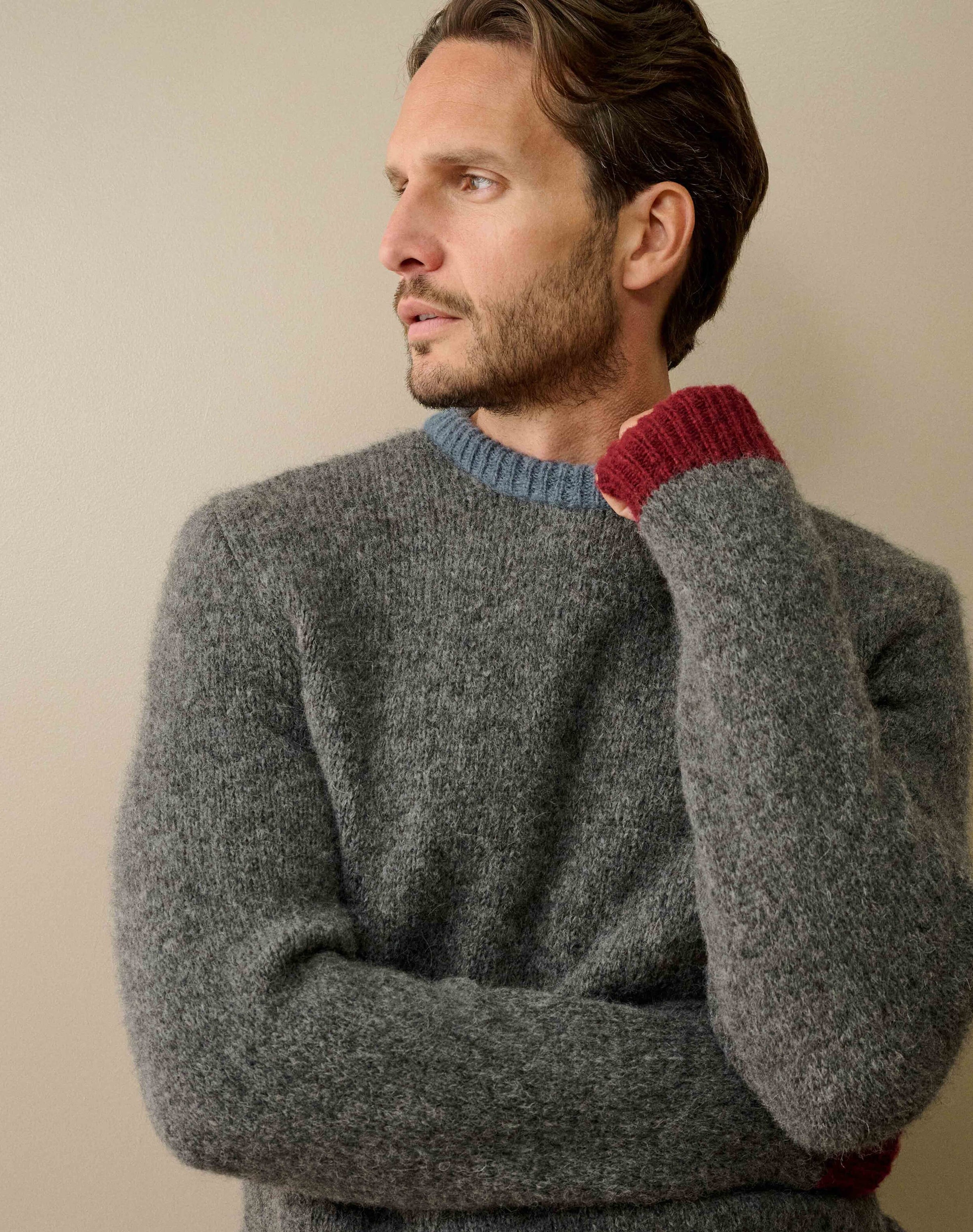 Alpaca Contrast Trim Jumper