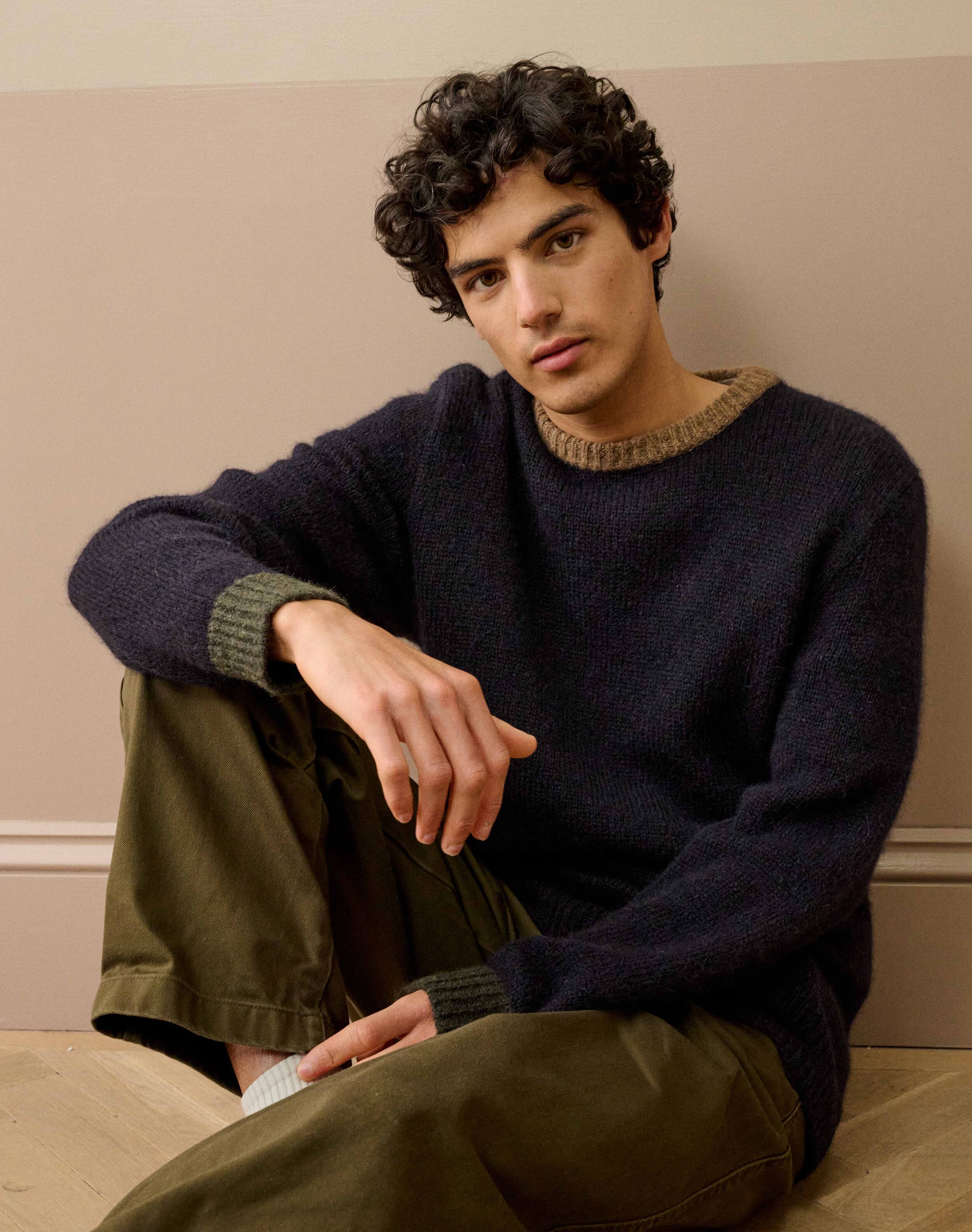 Alpaca Contrast Trim Jumper