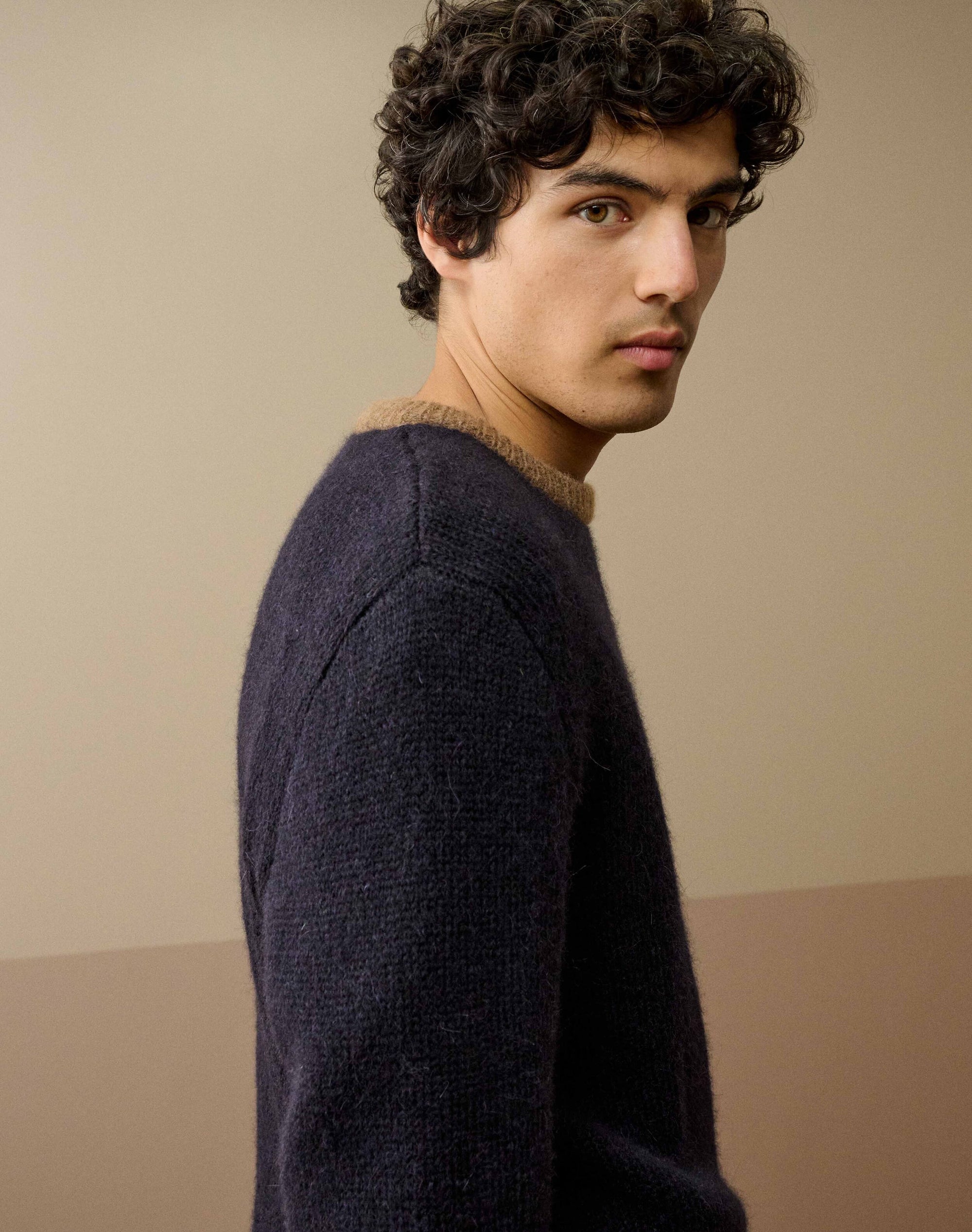 Alpaca Contrast Trim Jumper