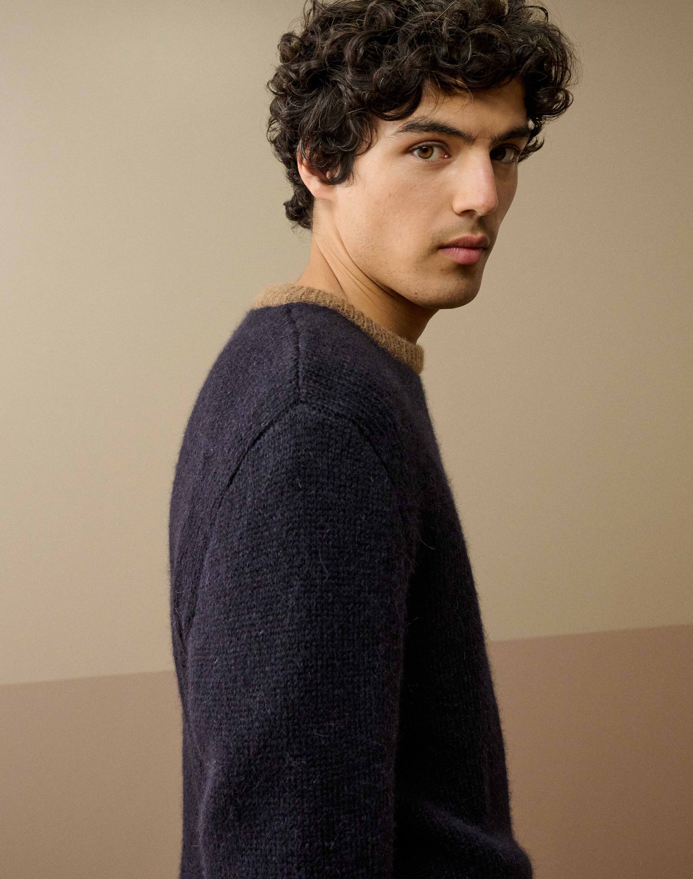Alpaca Contrast Trim Jumper