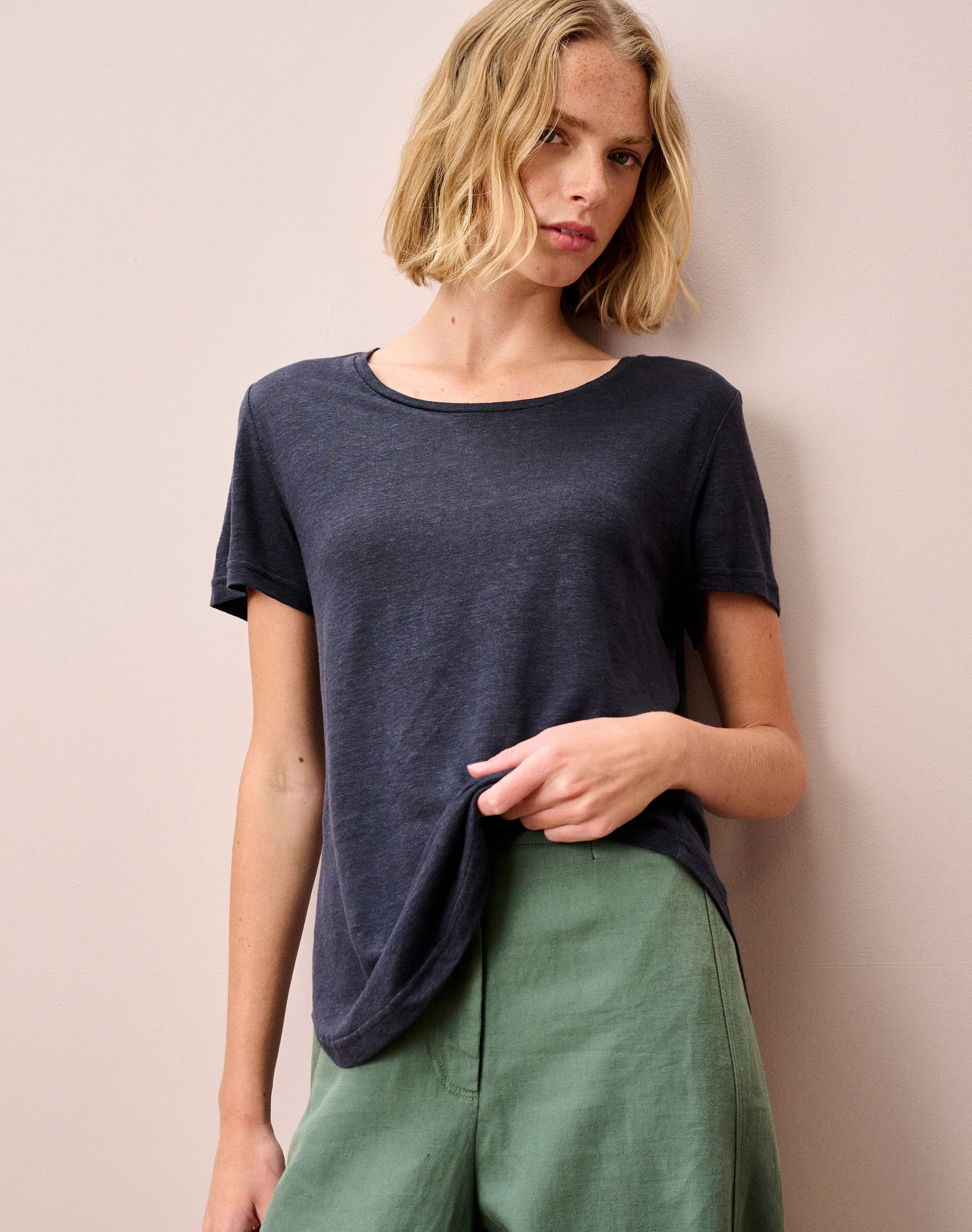 Linen Knit T-Shirt
