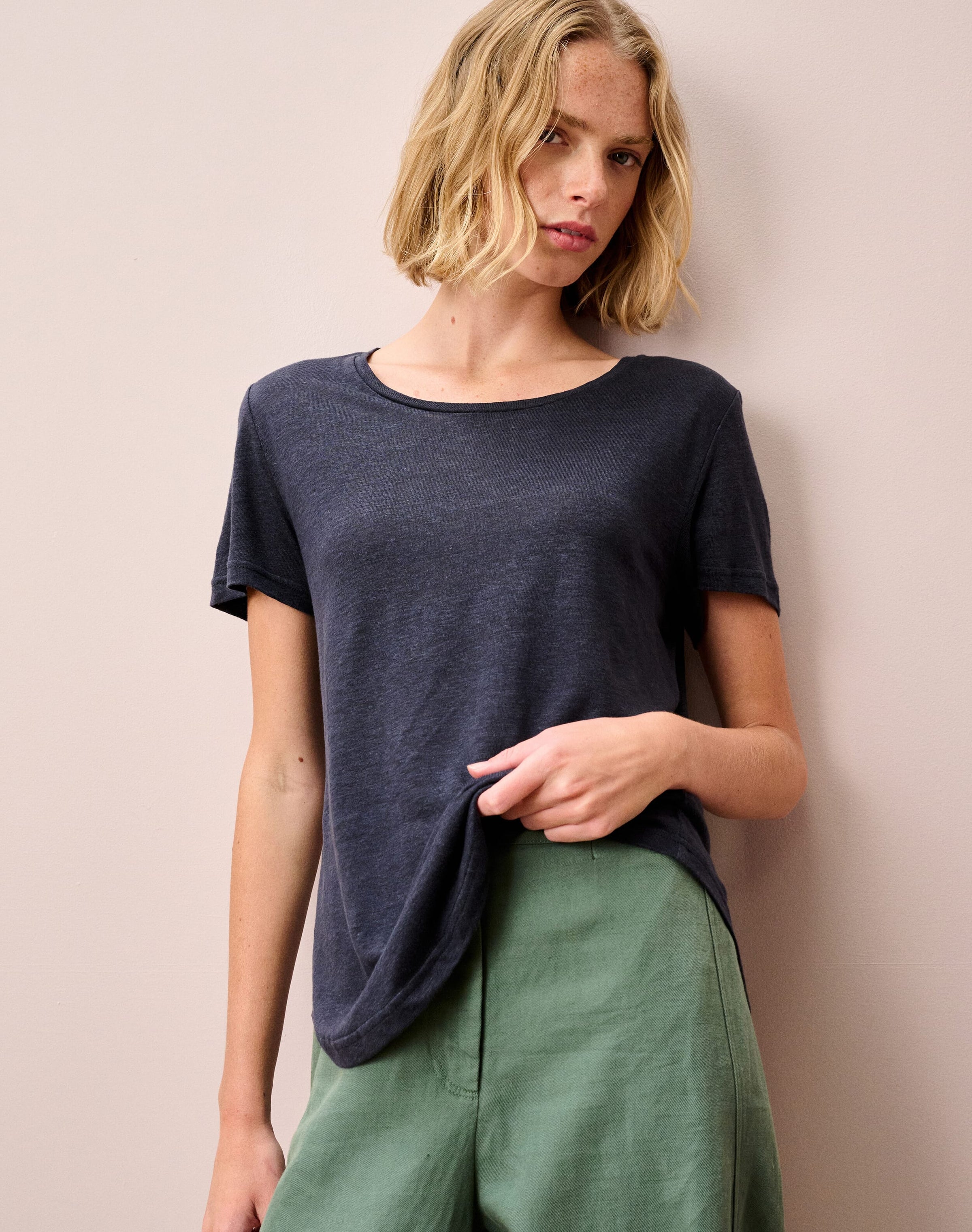 Linen Knit T-Shirt