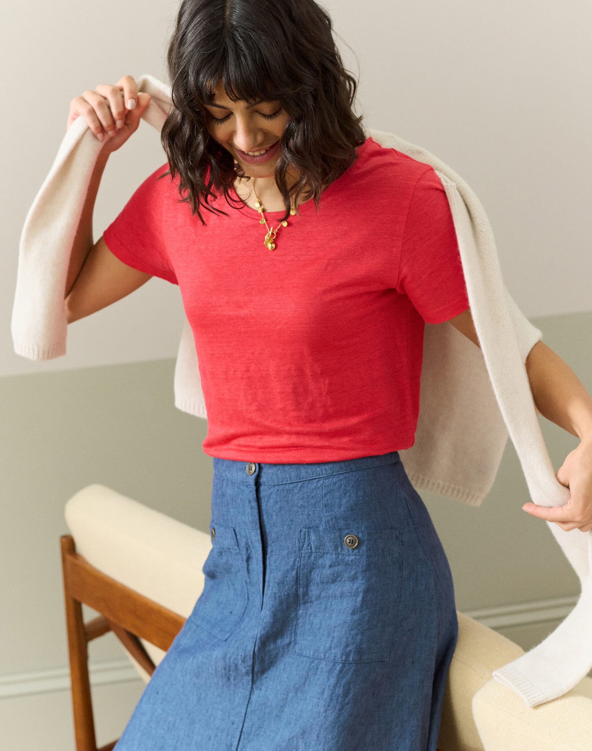 Linen Knit T-Shirt