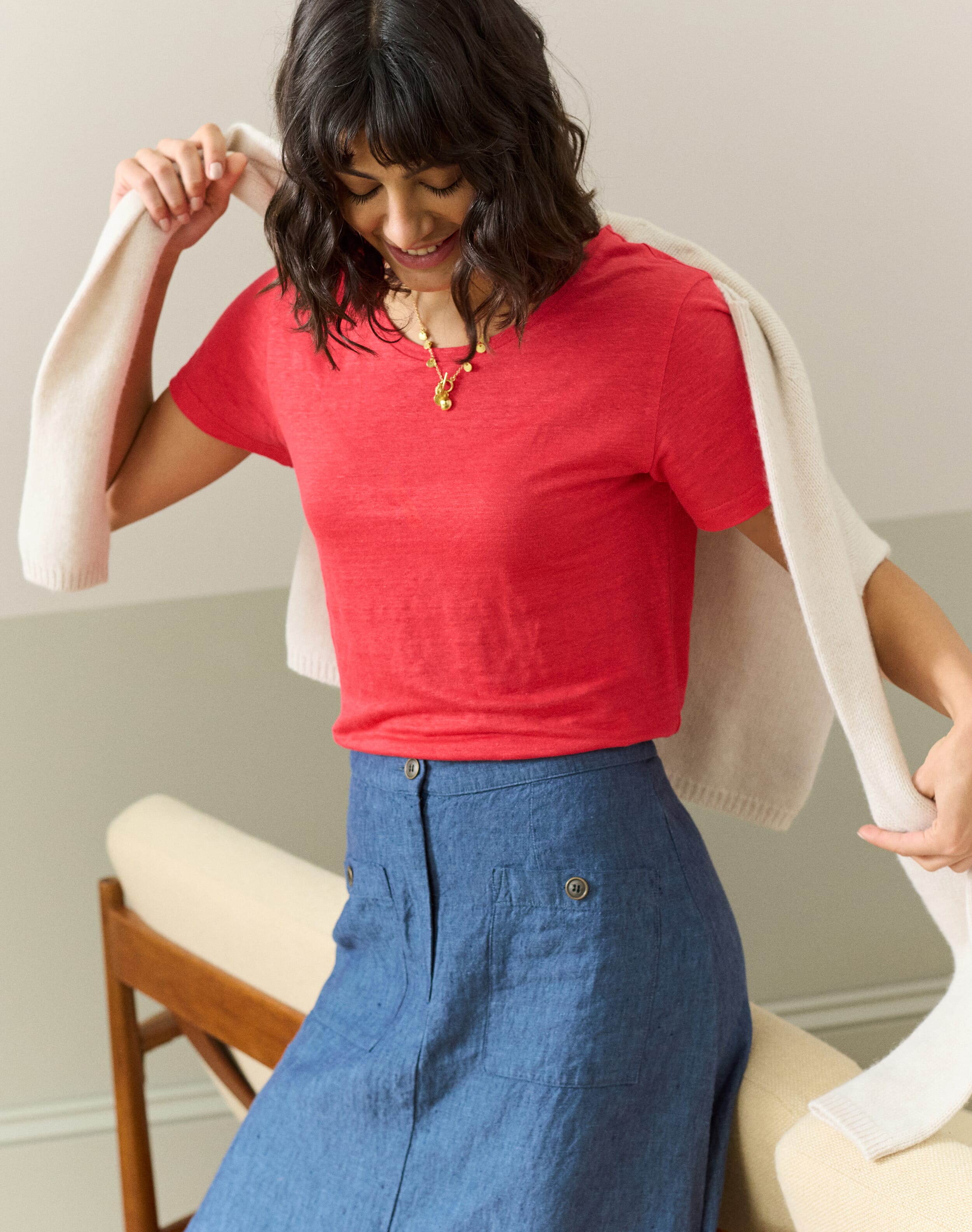 Linen Knit T-Shirt