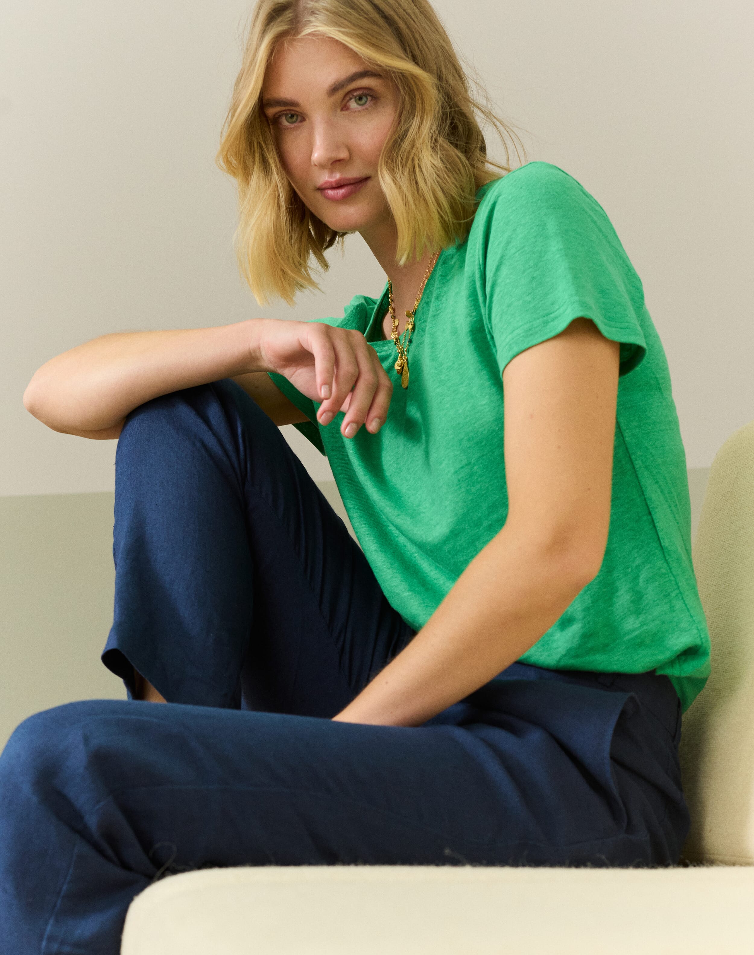 Linen Knit T-Shirt