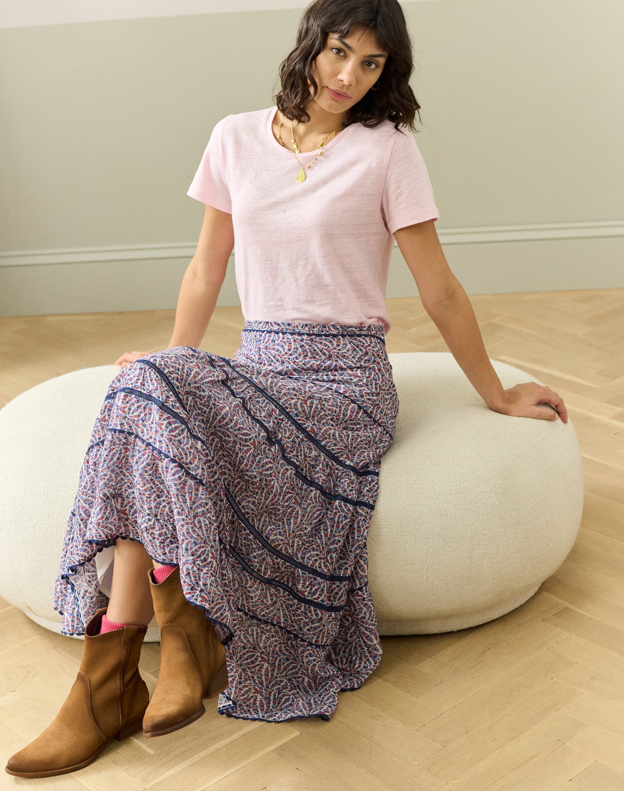 Linen Knit T-Shirt