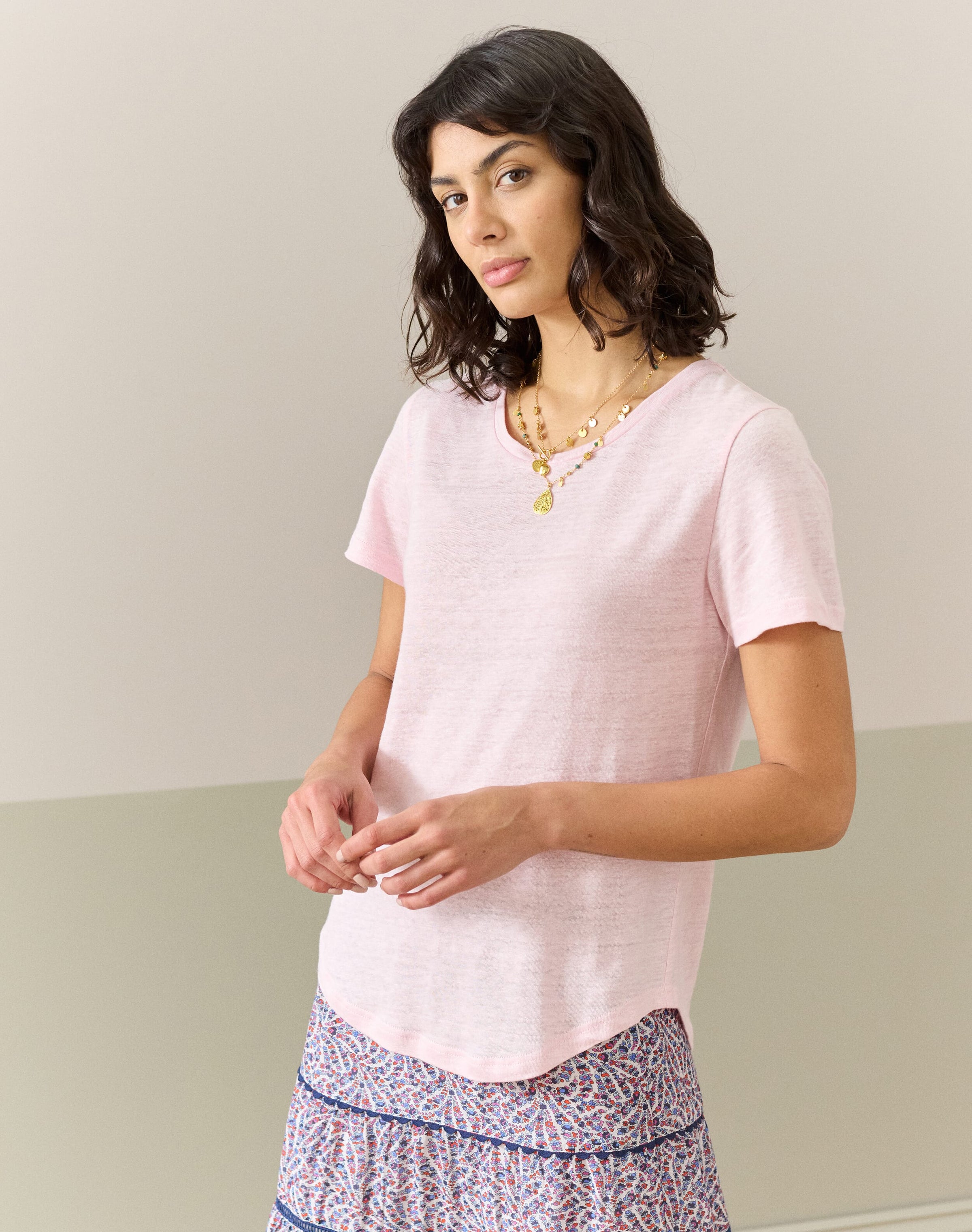 Linen Knit T-Shirt