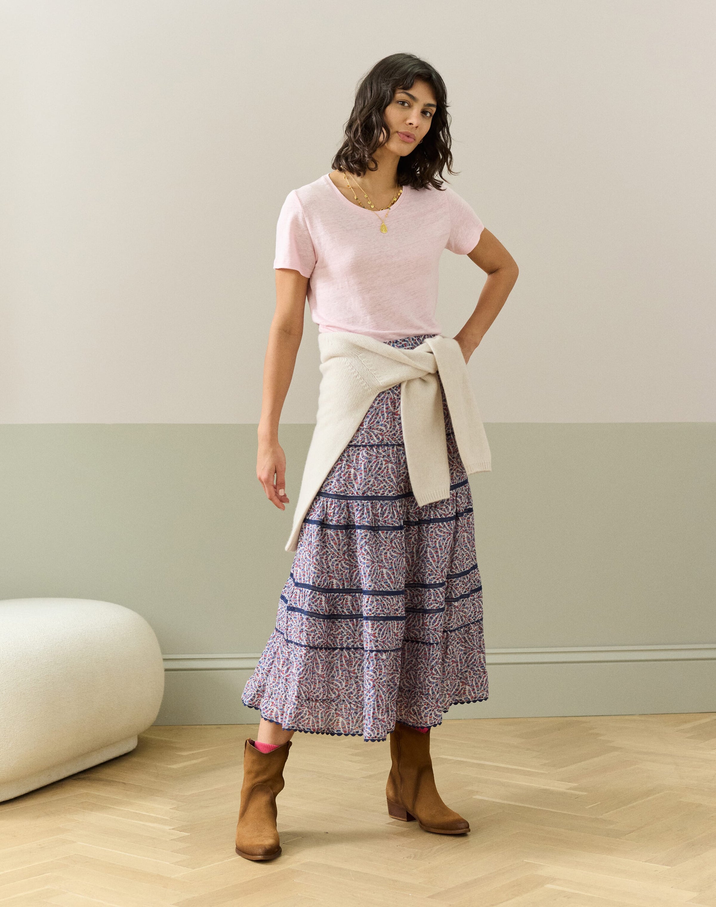 Linen Knit T-Shirt
