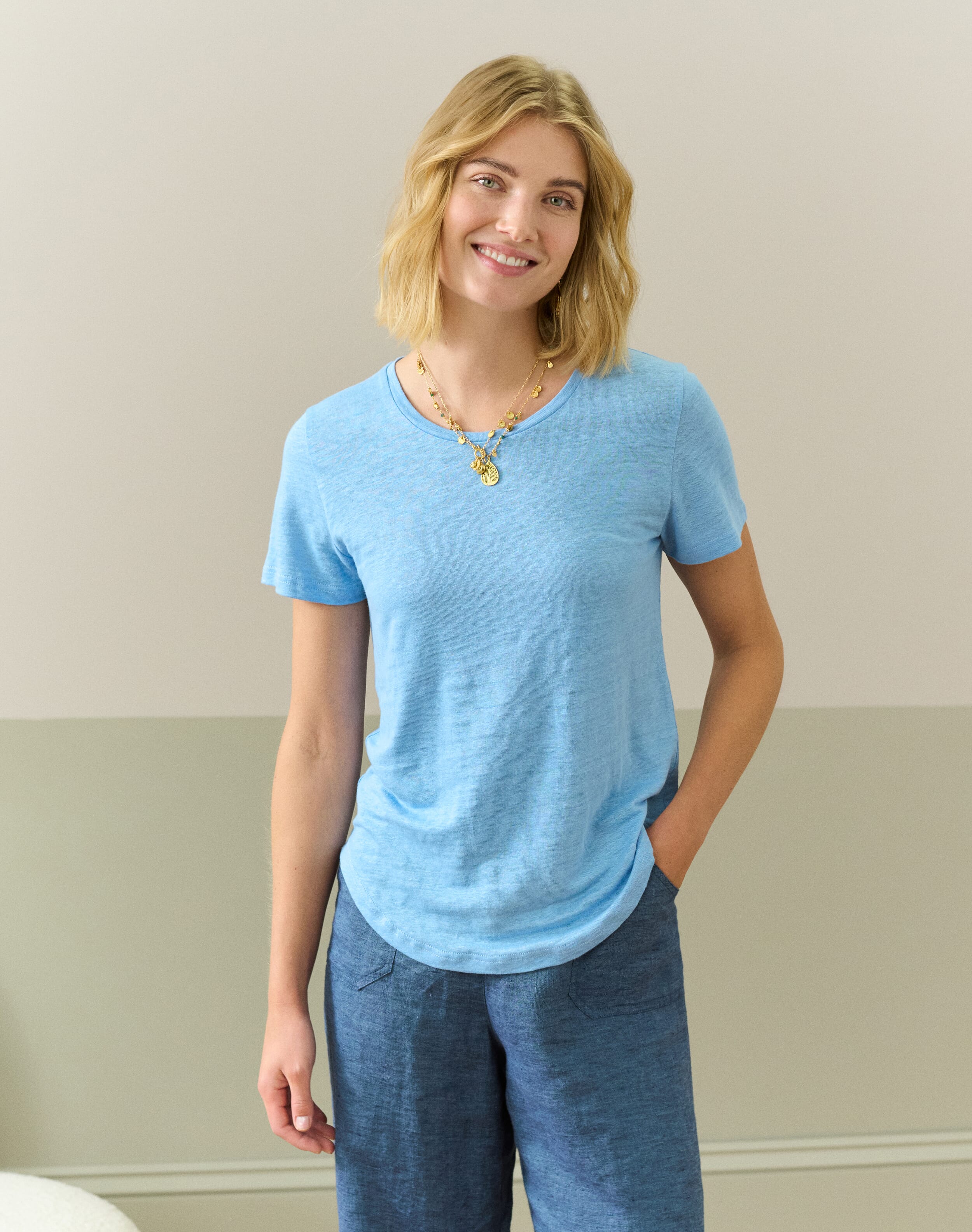 Linen Knit T-Shirt