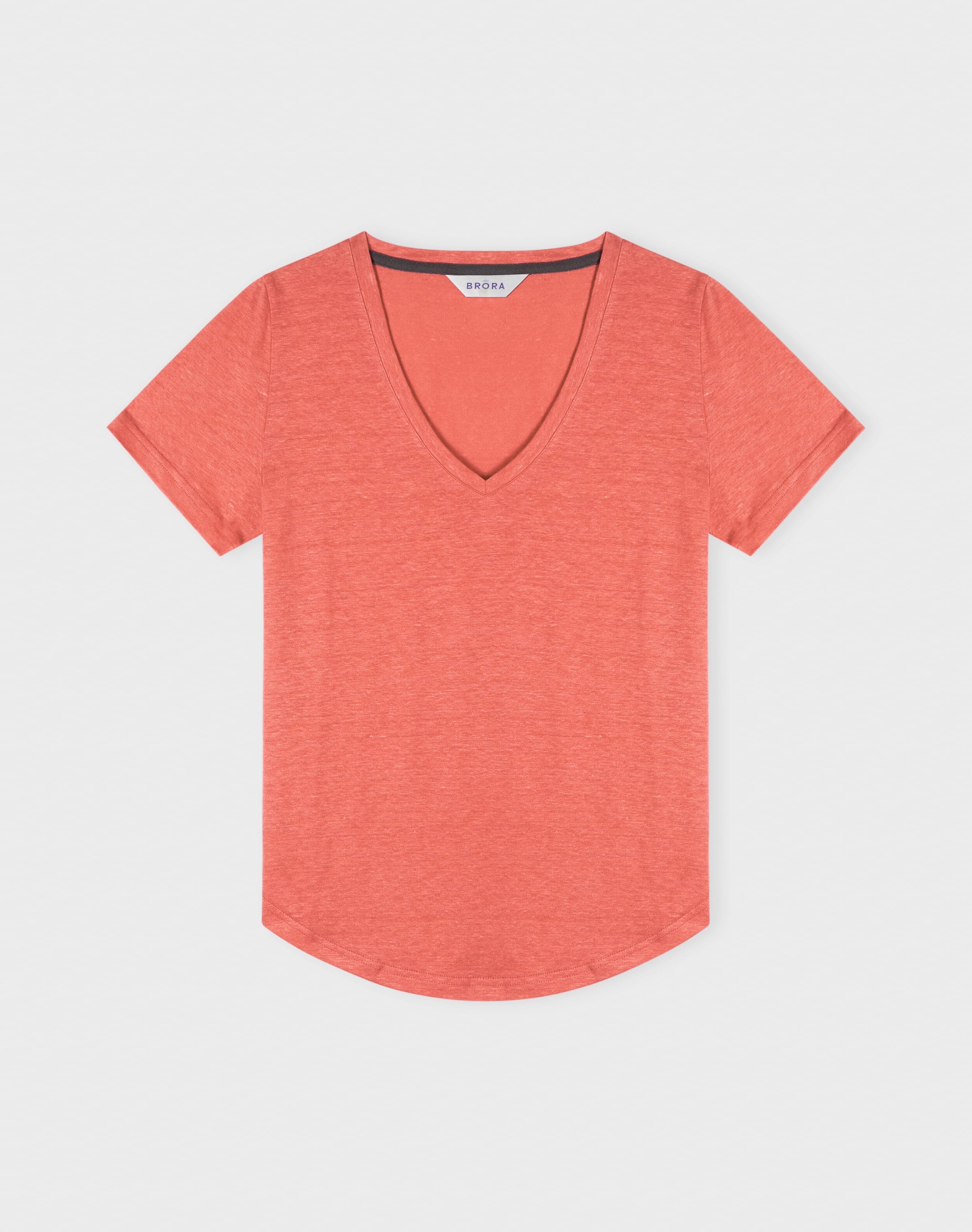 Linen Knit V Neck T-Shirt