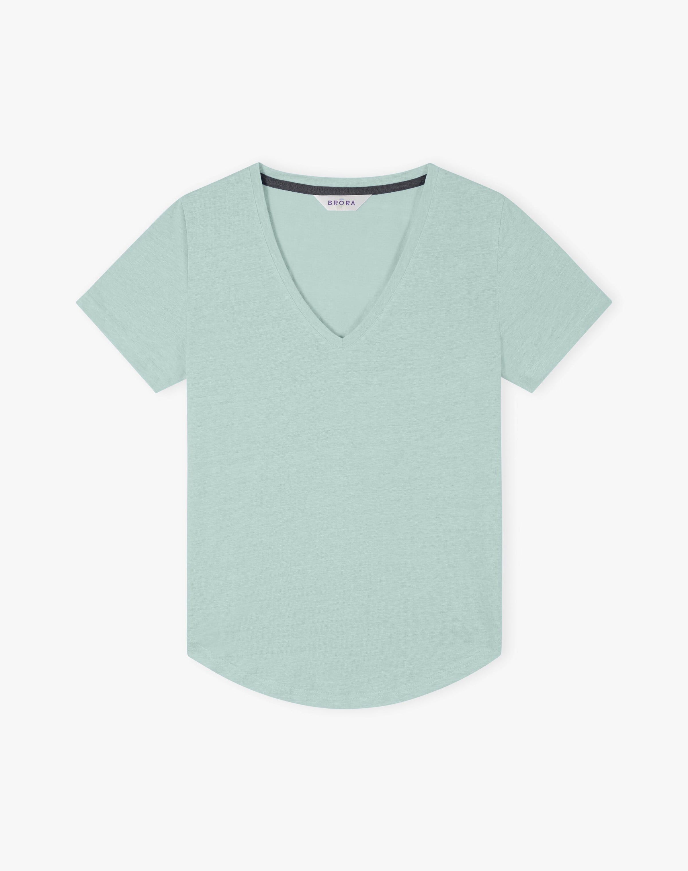 Linen Knit V Neck T-Shirt