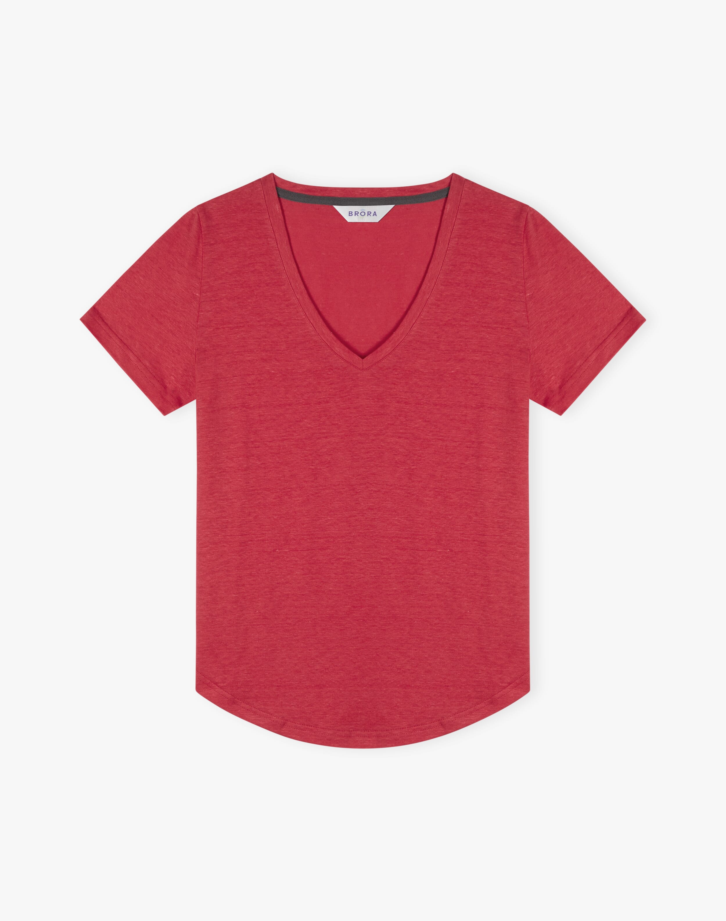 Linen Knit V Neck T-Shirt