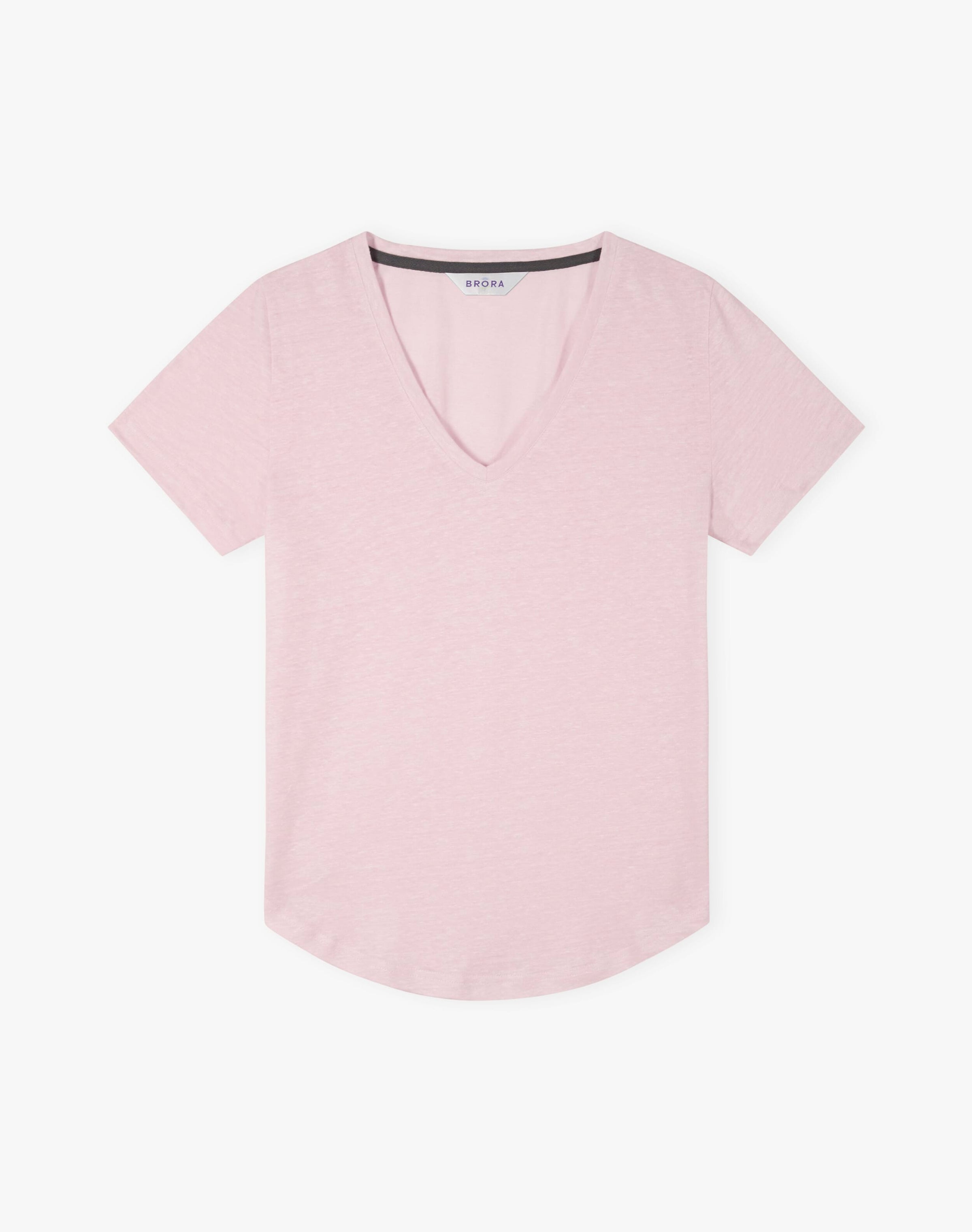 Linen Knit V Neck T-Shirt