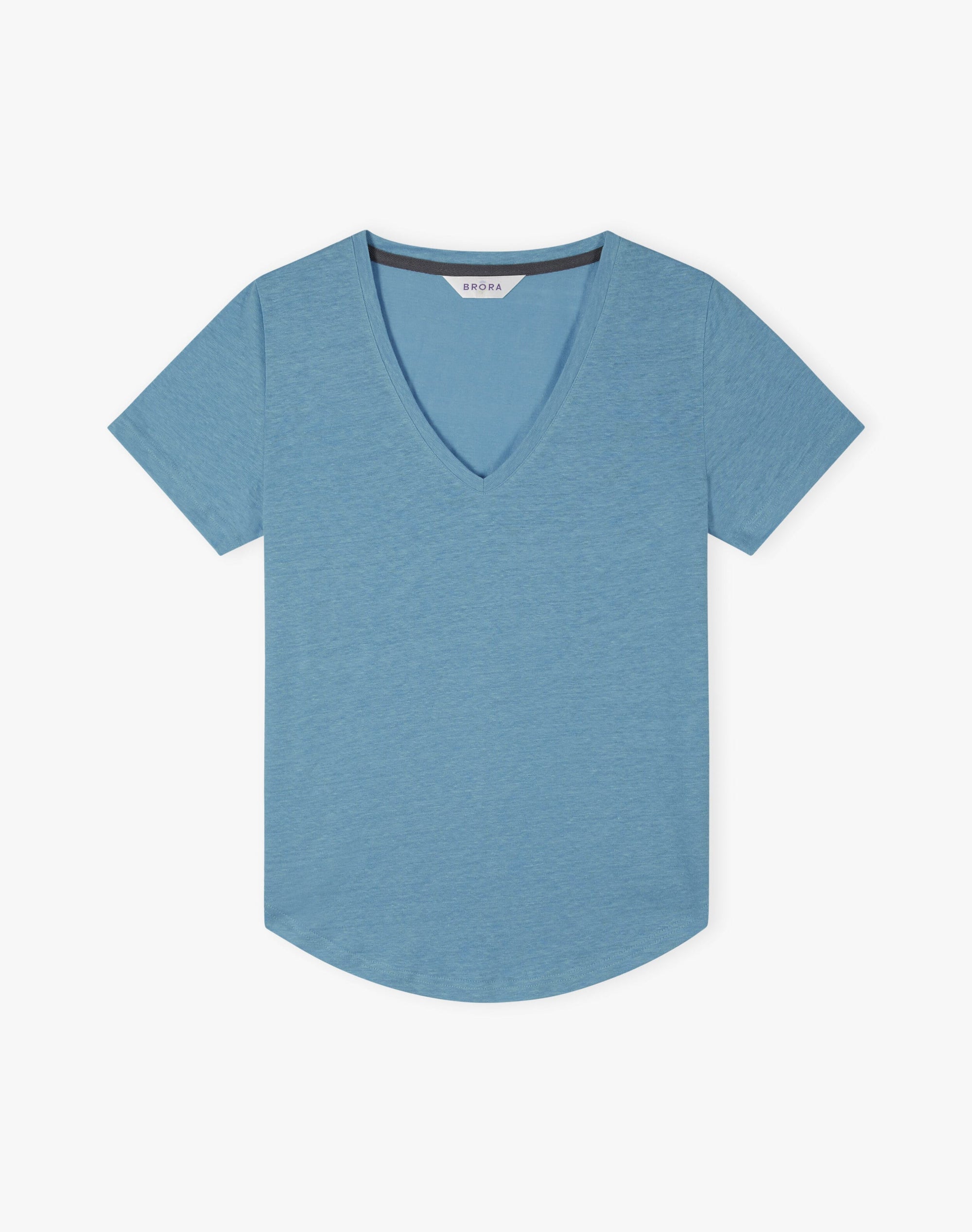 Linen Knit V Neck T-Shirt