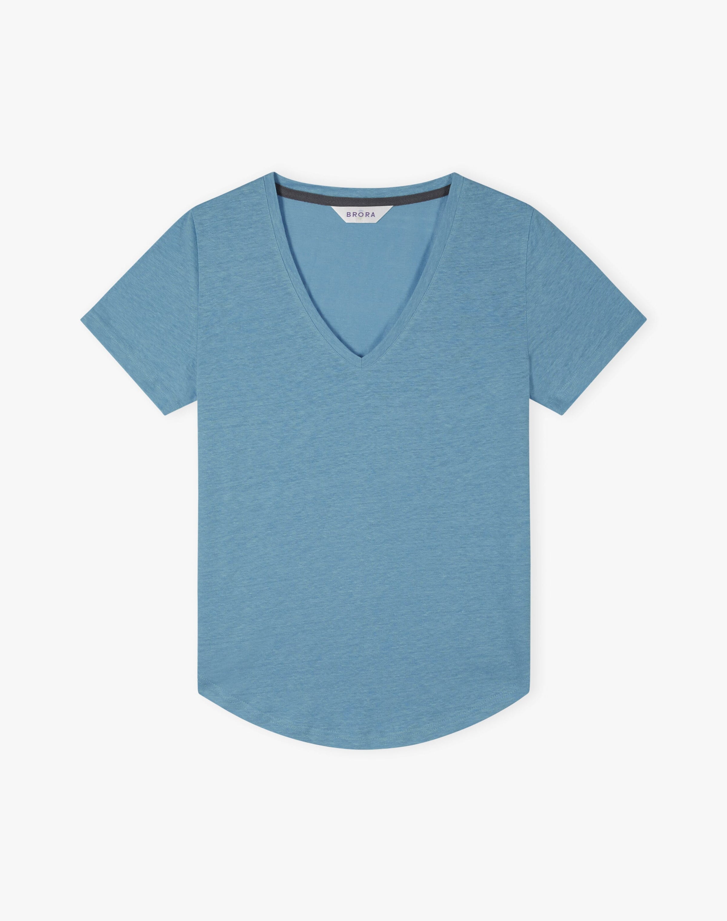 Linen Knit V Neck T-Shirt