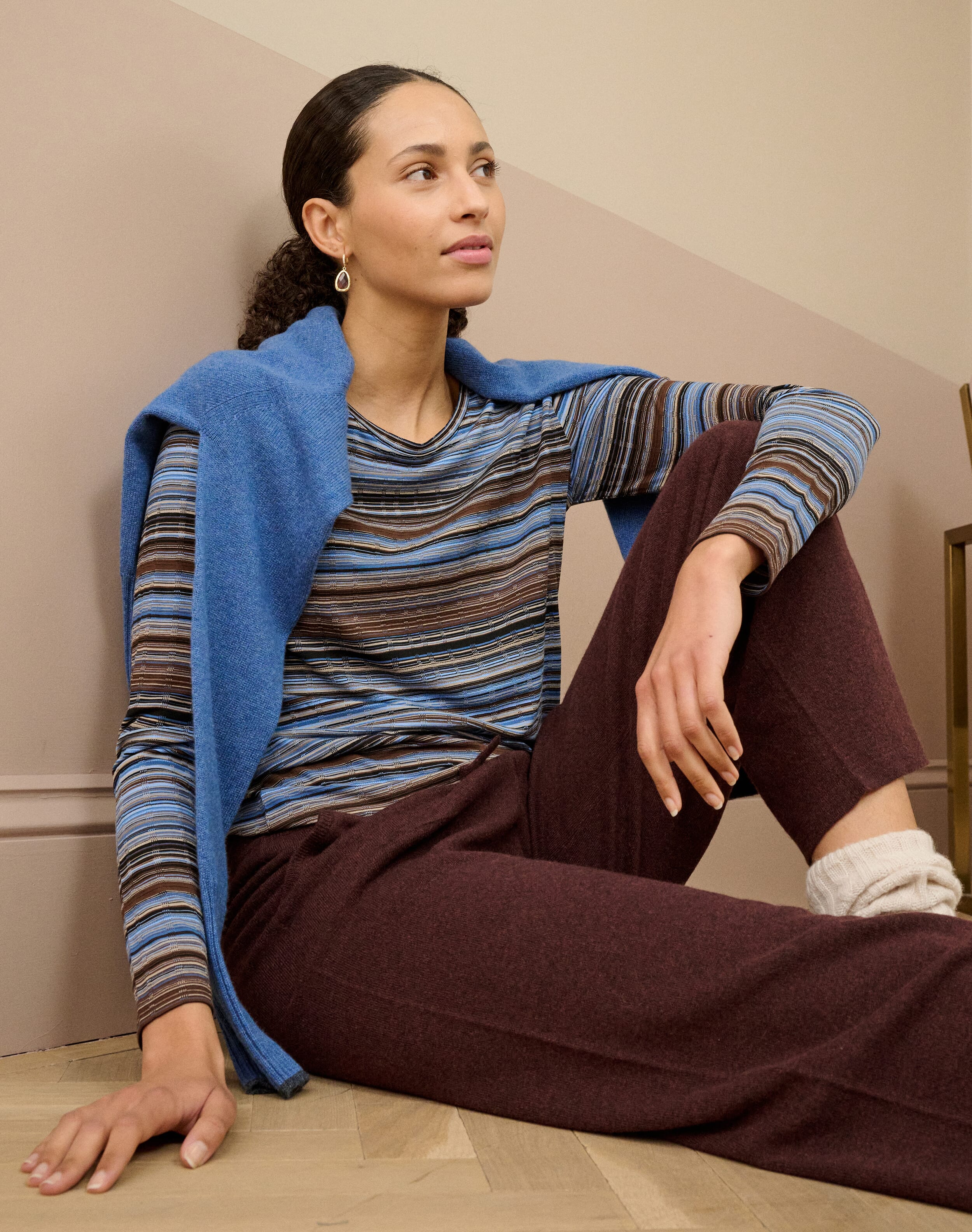 Fine Stripe Jersey T-Shirt