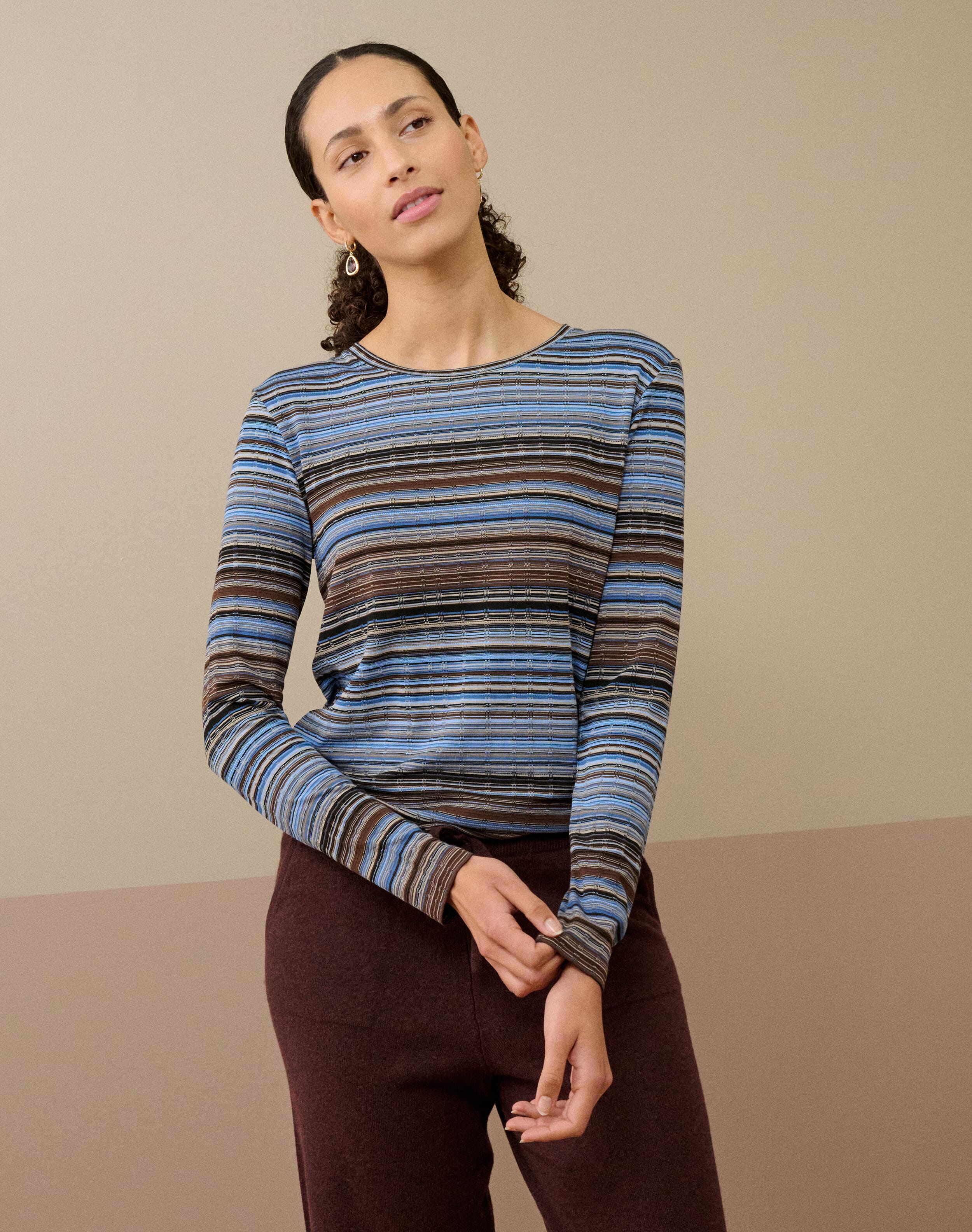 Fine Stripe Jersey T-Shirt