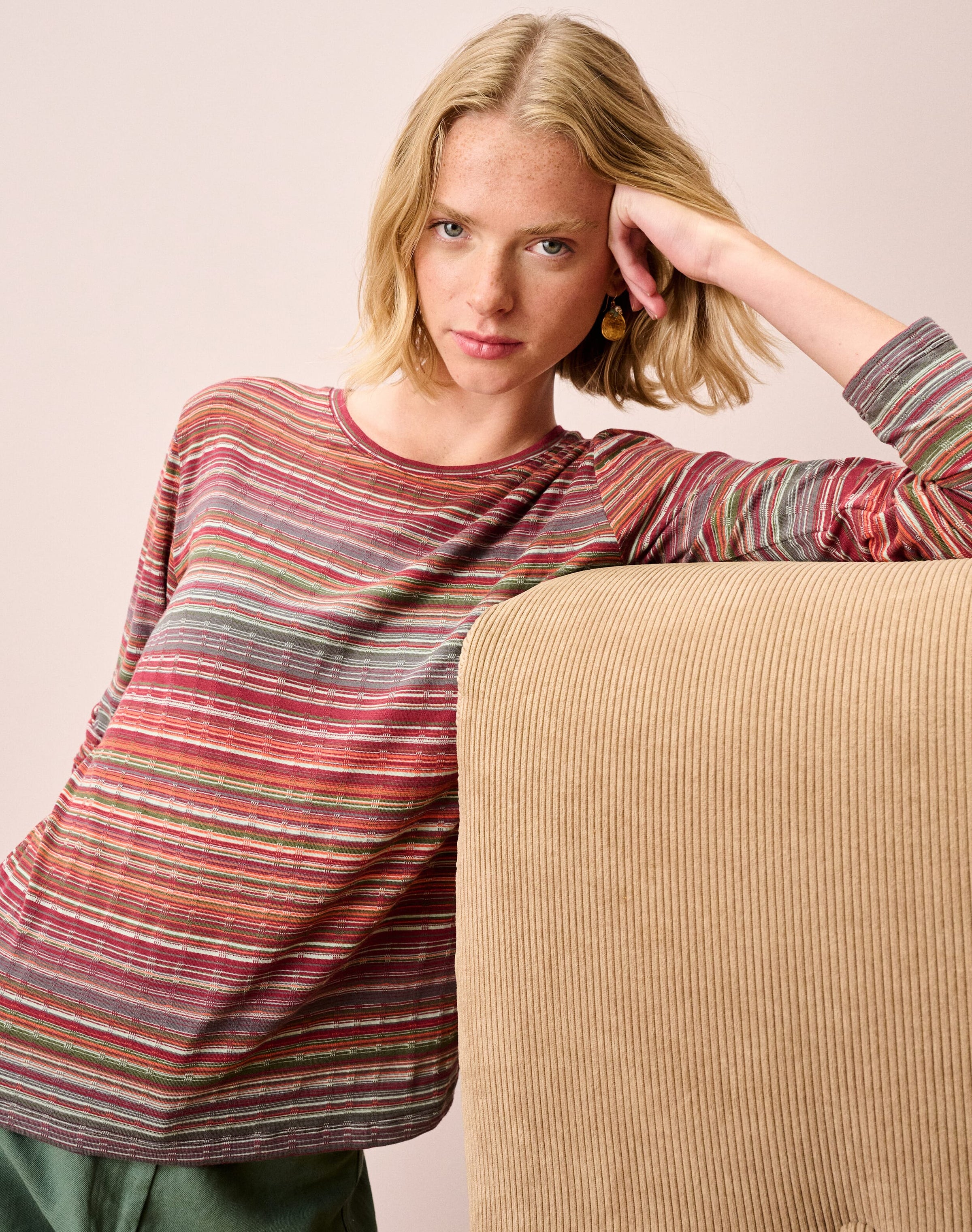 Fine Stripe Jersey T-Shirt
