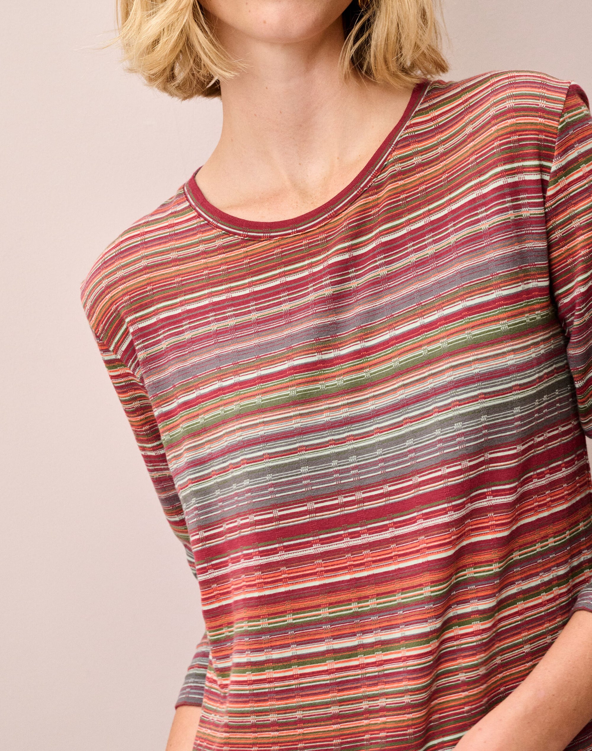 Fine Stripe Jersey T-Shirt