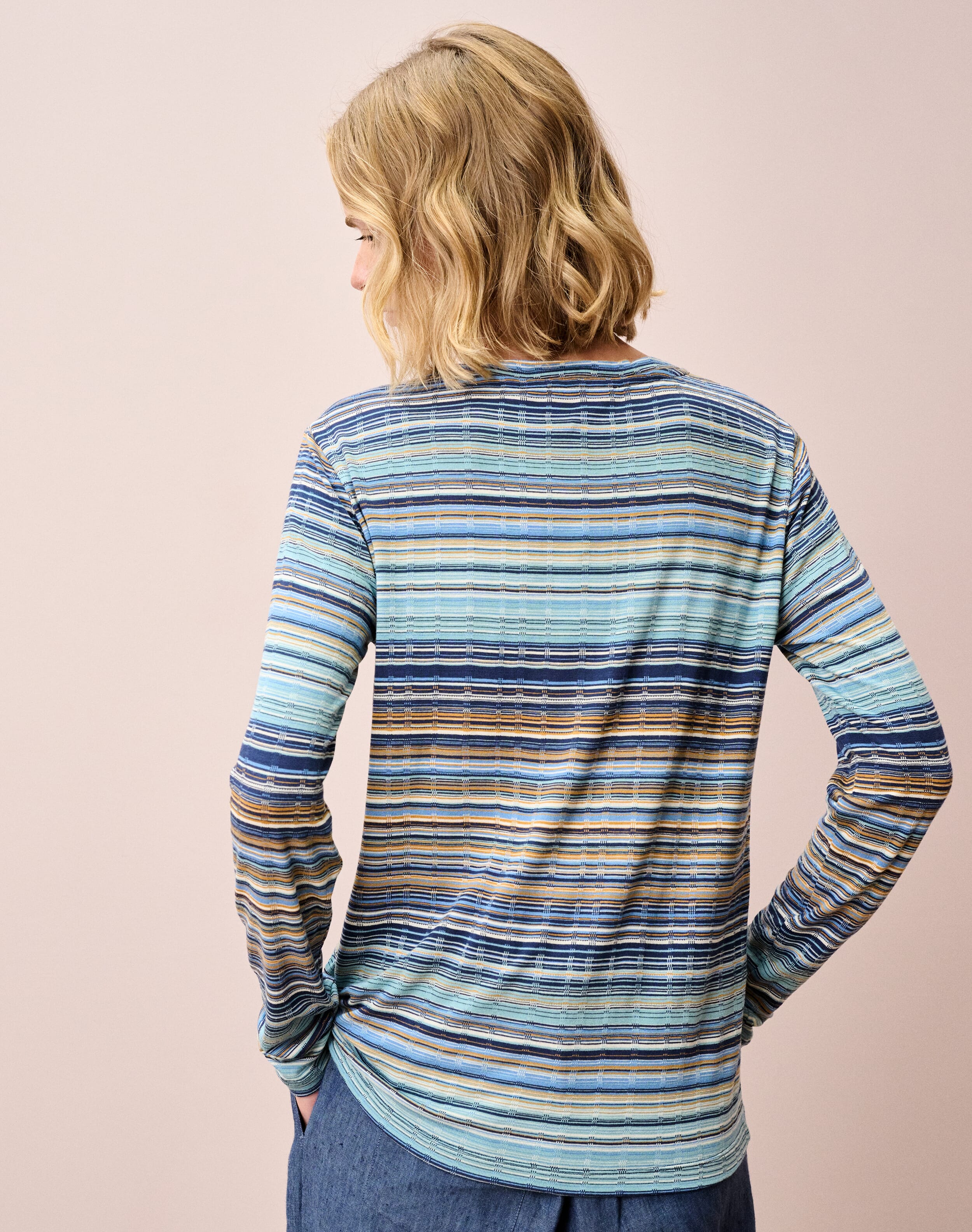 Fine Stripe Jersey T-Shirt