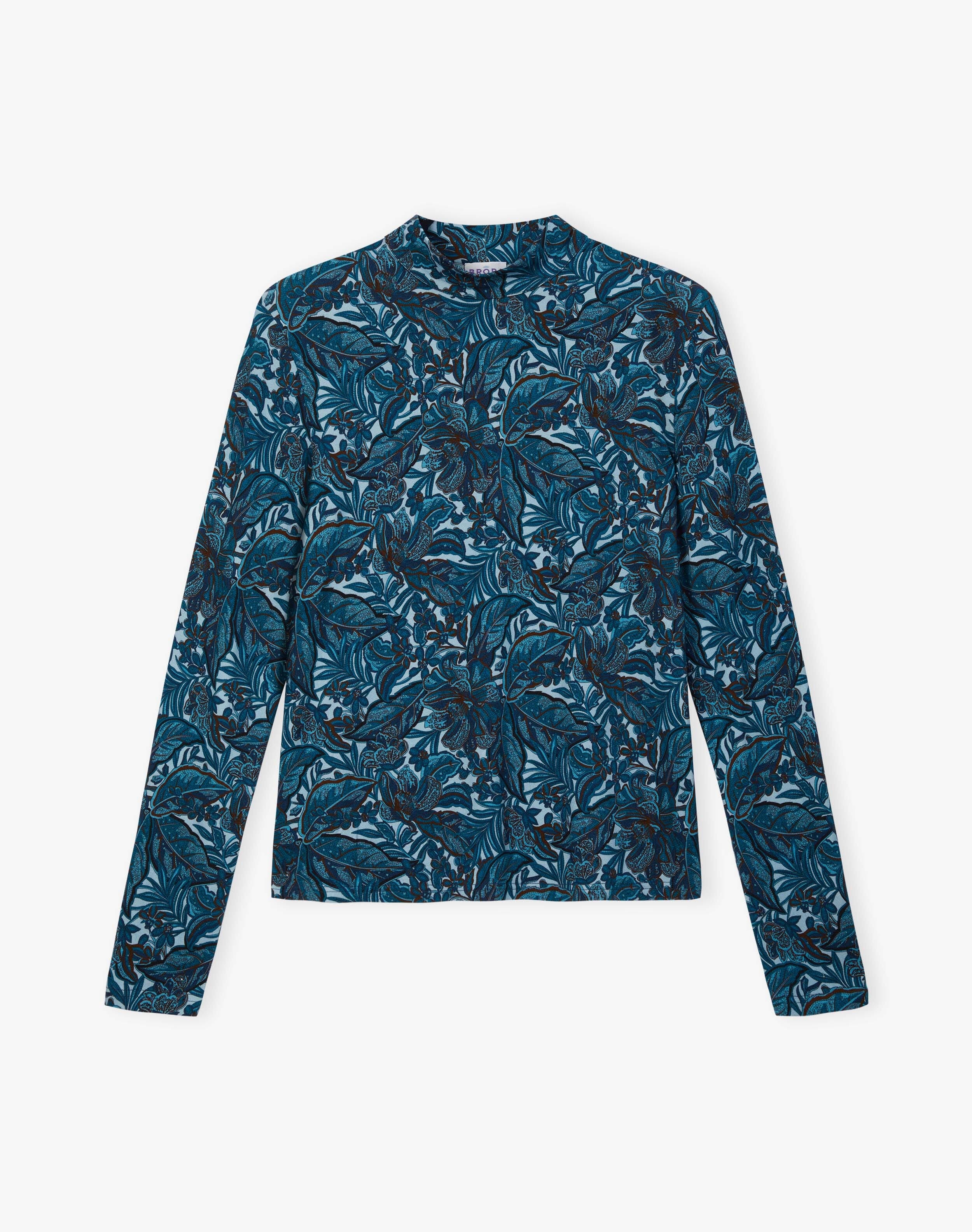Liberty Print Jersey Turtle Neck
