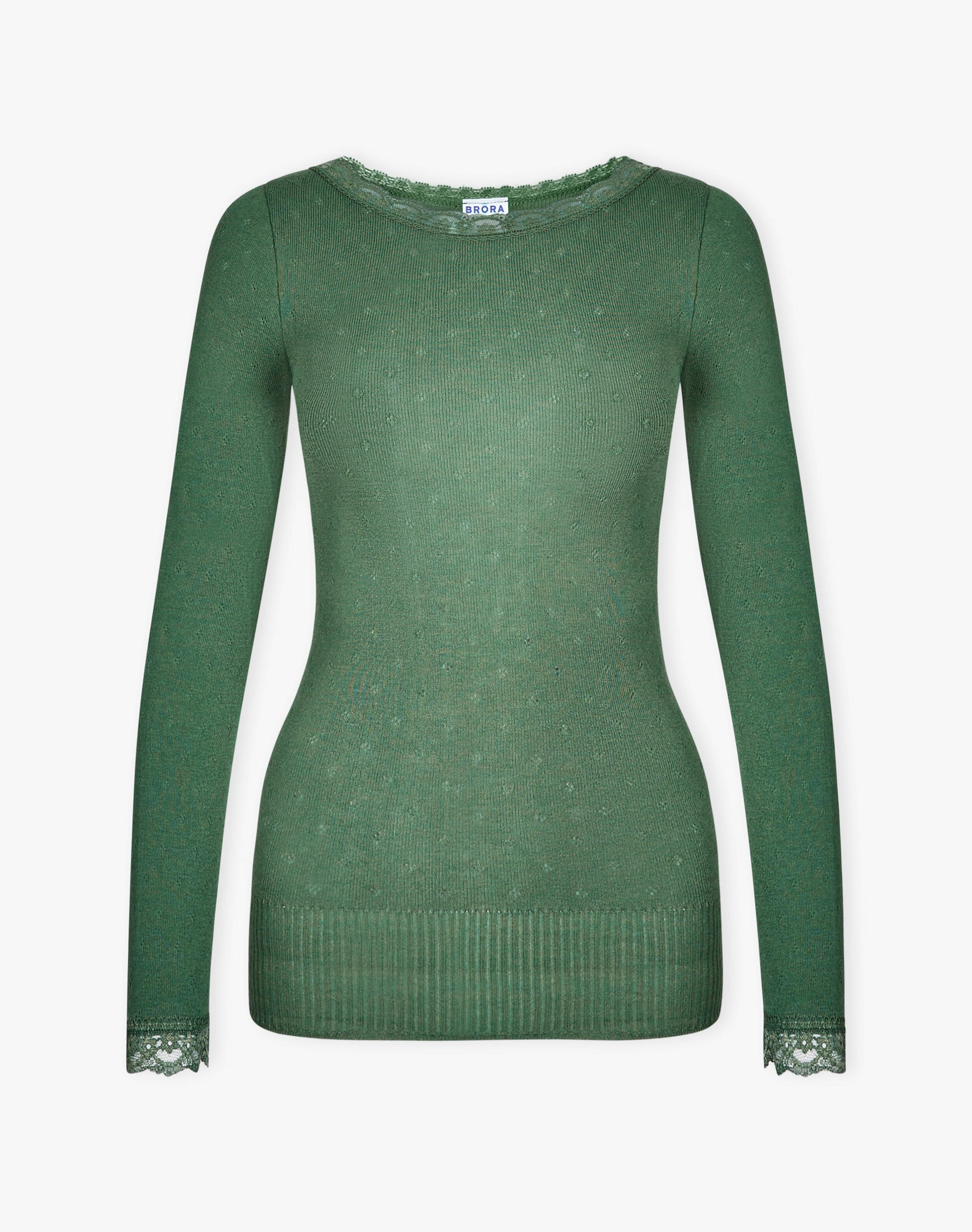 Lace Trim Scoop Neck