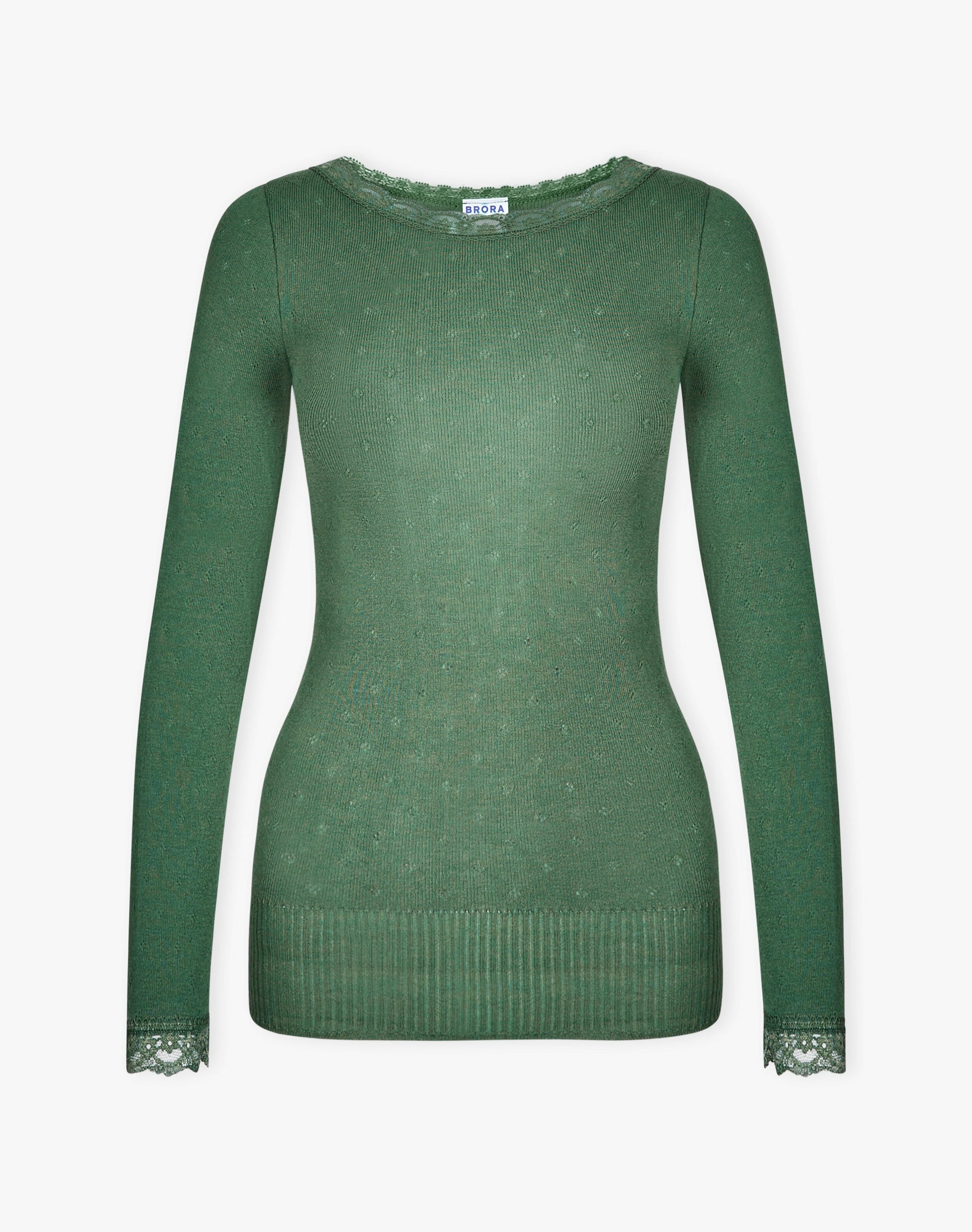 Lace Trim Scoop Neck