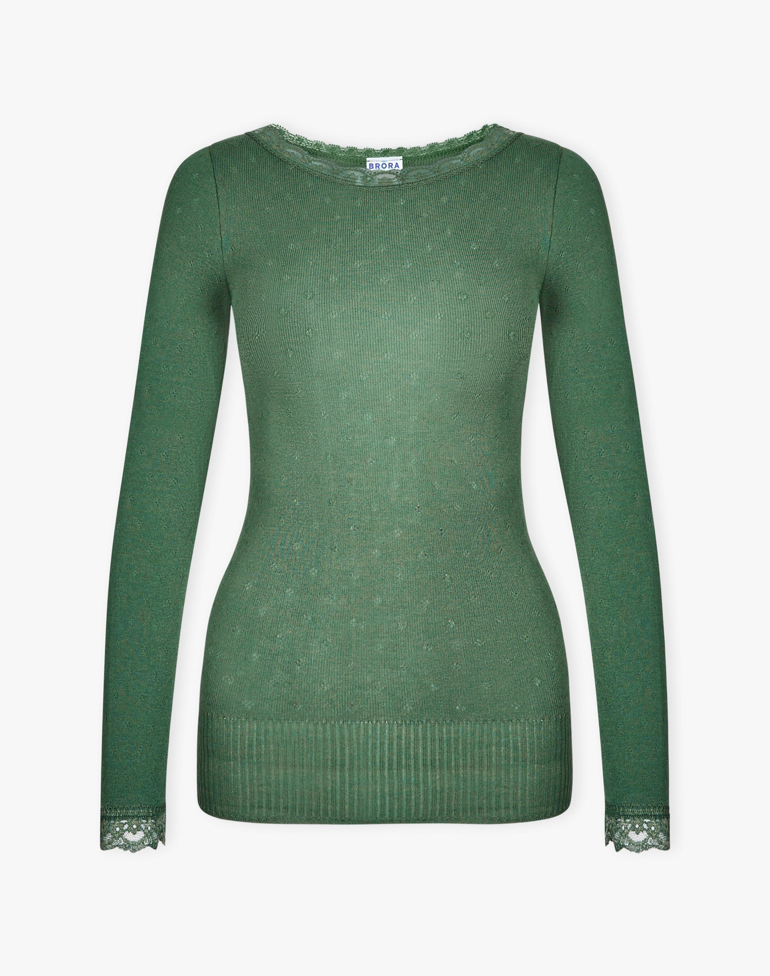 Lace Trim Scoop Neck