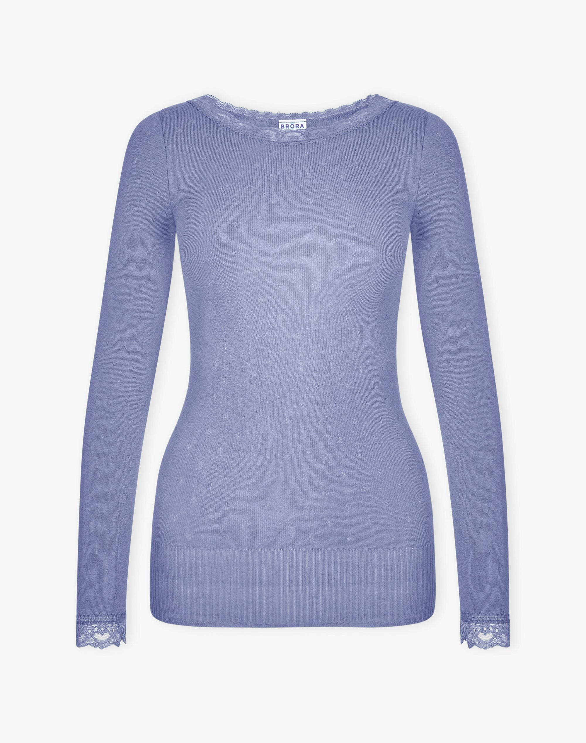Lace Trim Scoop Neck