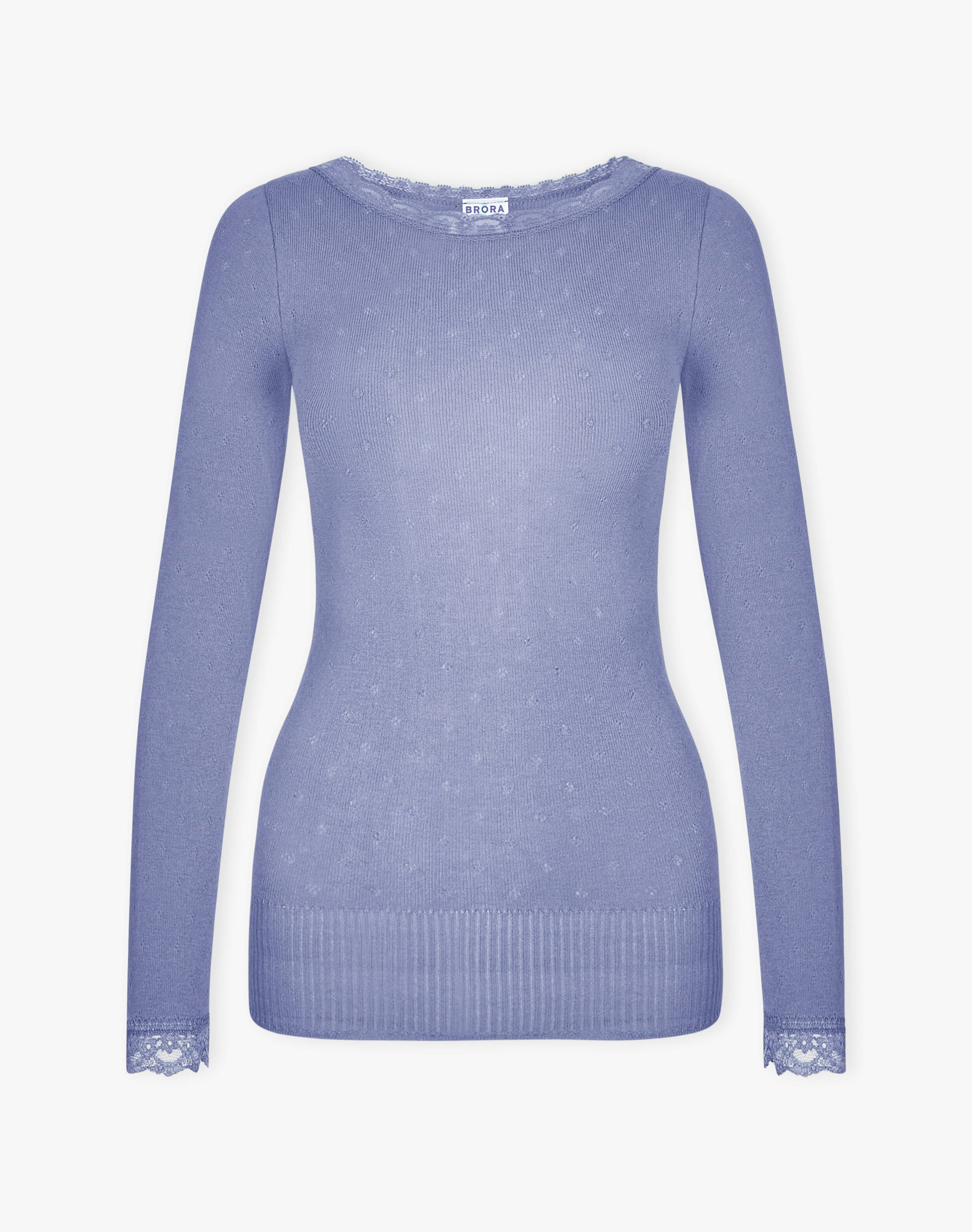 Lace Trim Scoop Neck