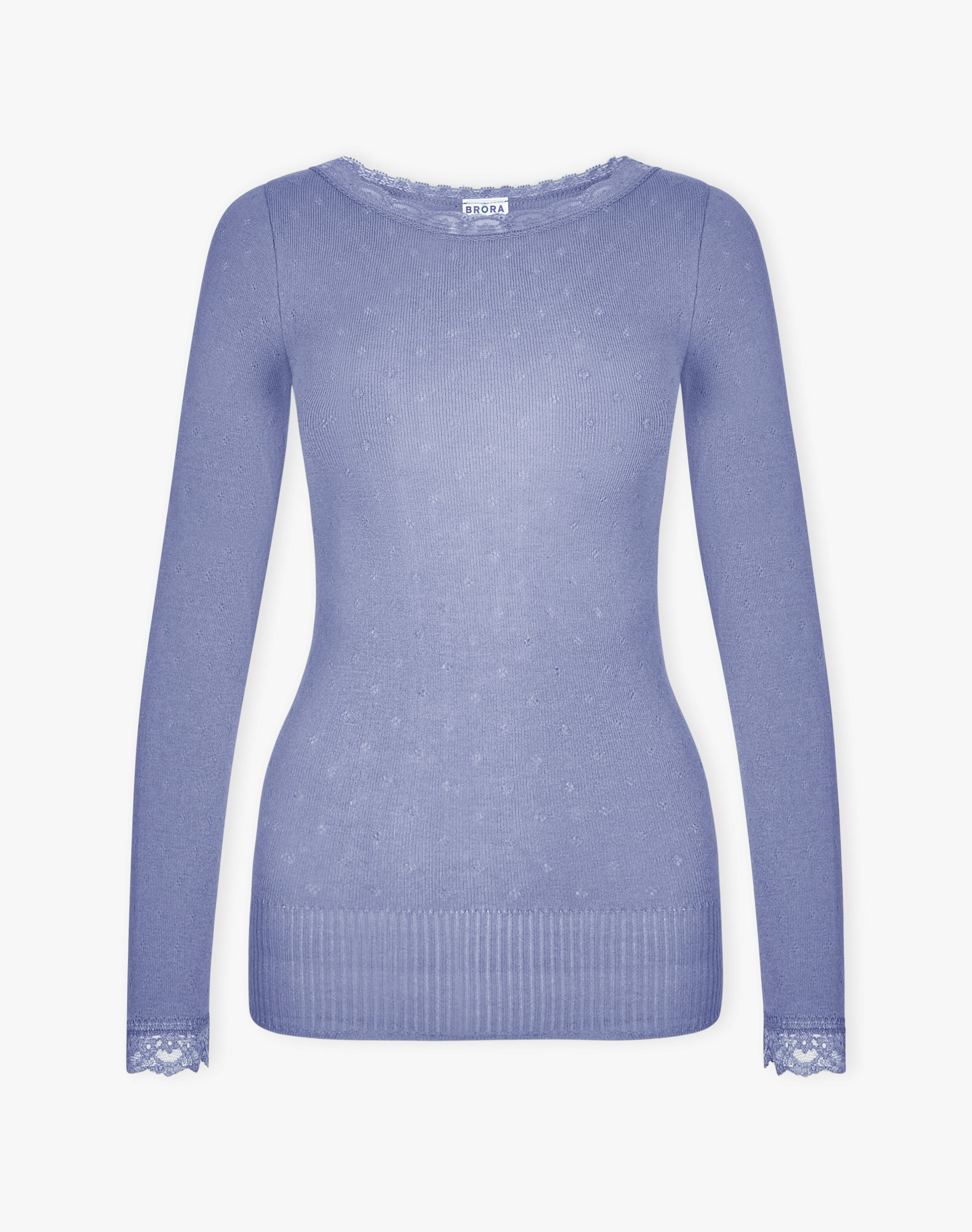 Lace Trim Scoop Neck