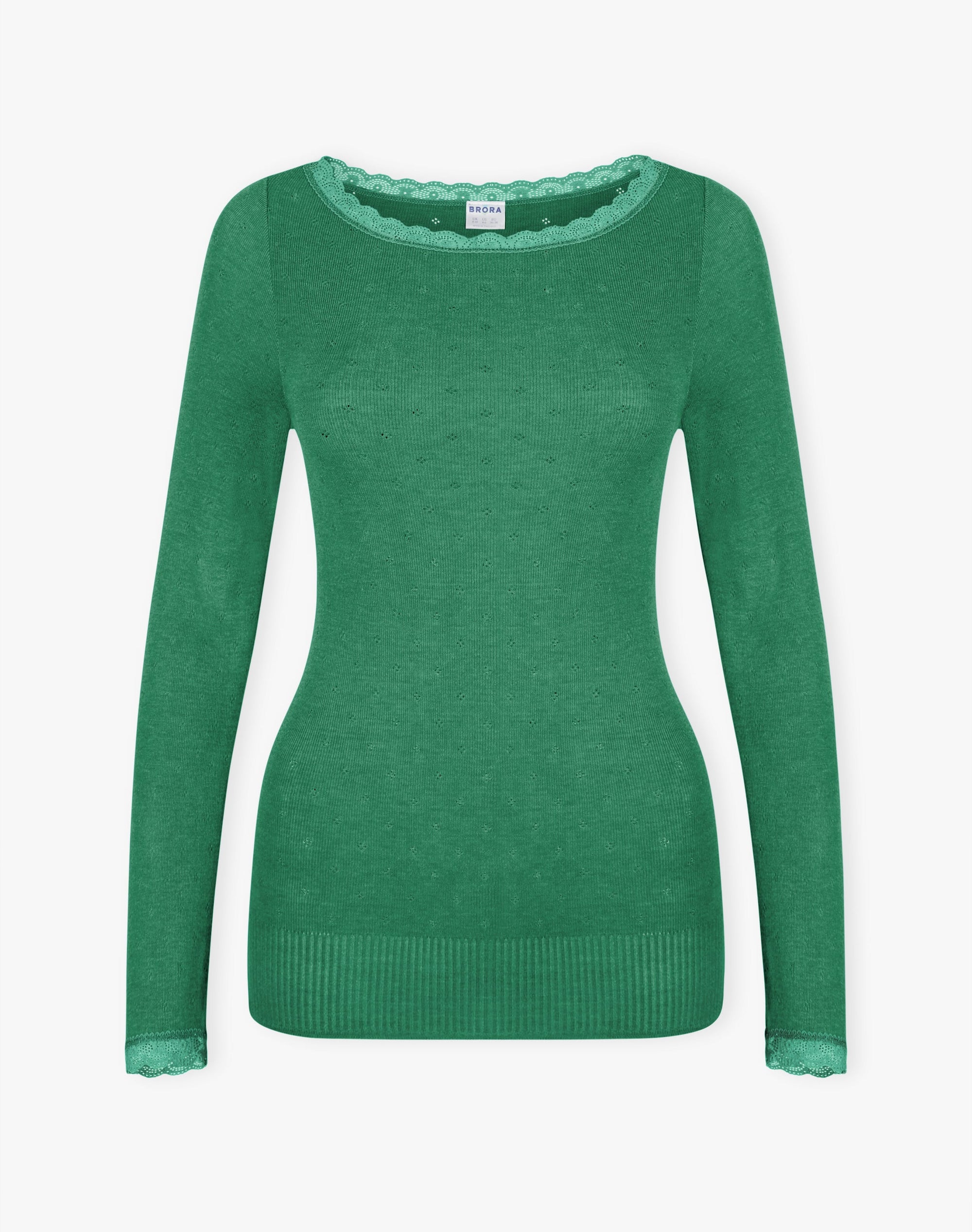 Lace Trim Scoop Neck