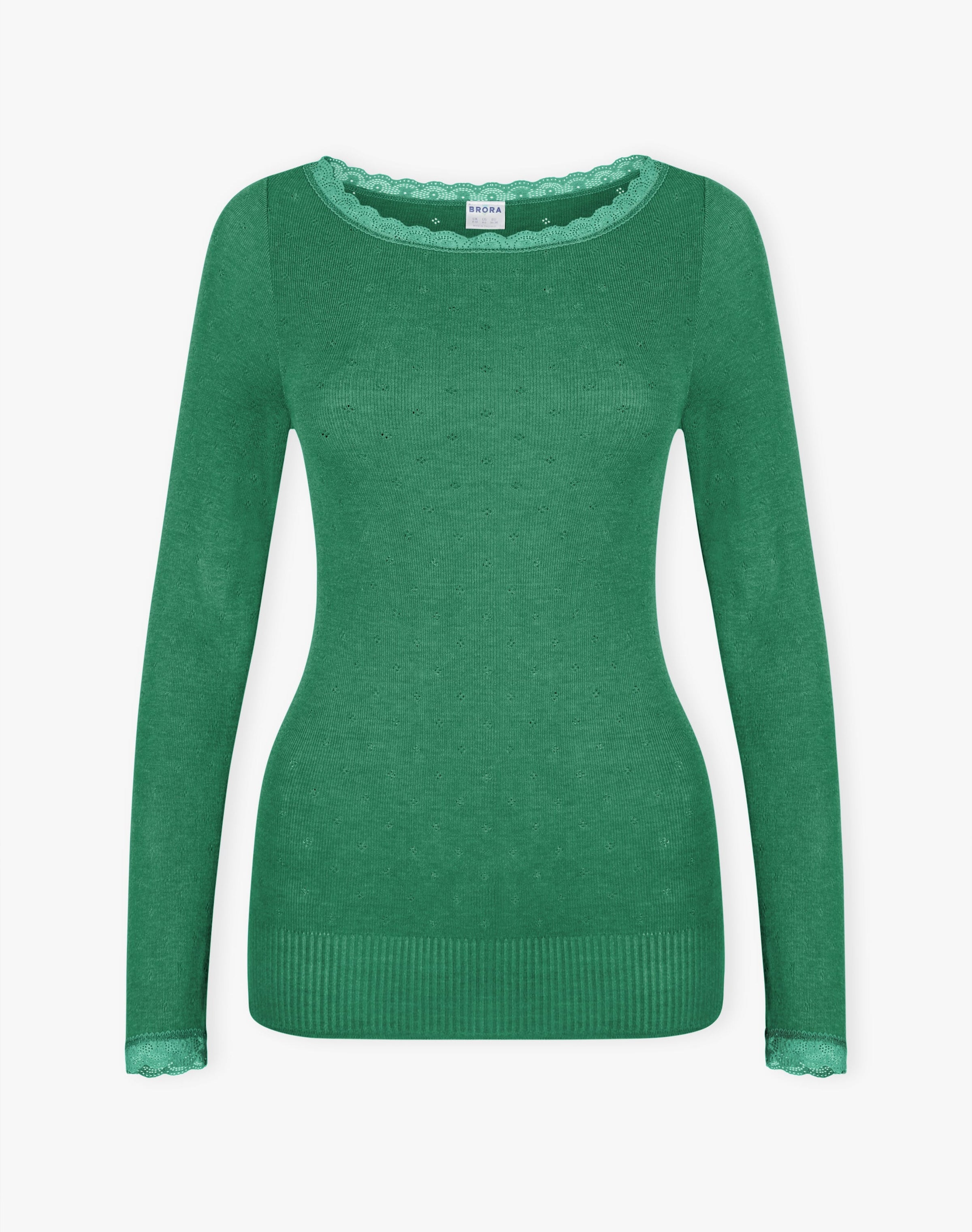 Lace Trim Scoop Neck