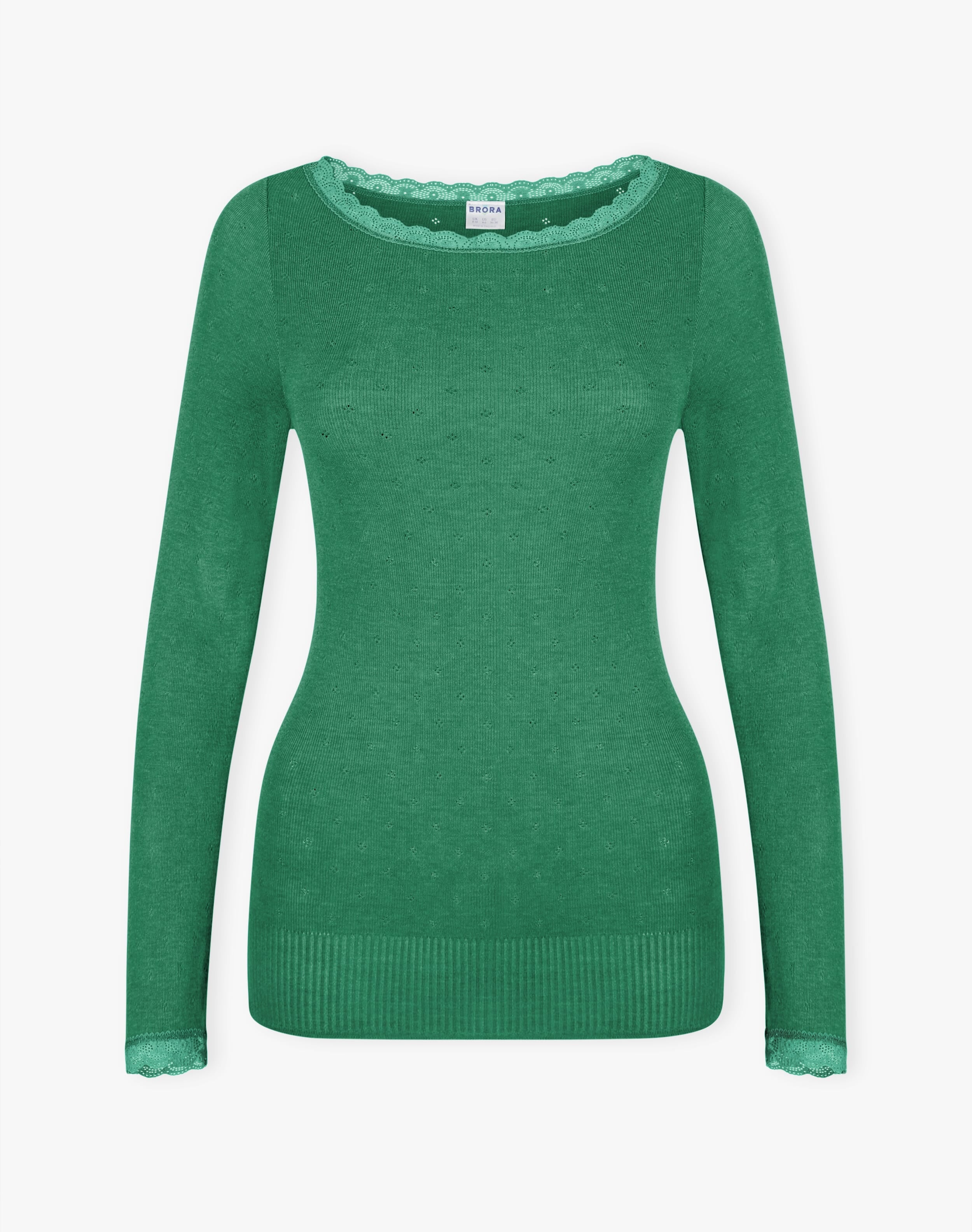 Lace Trim Scoop Neck